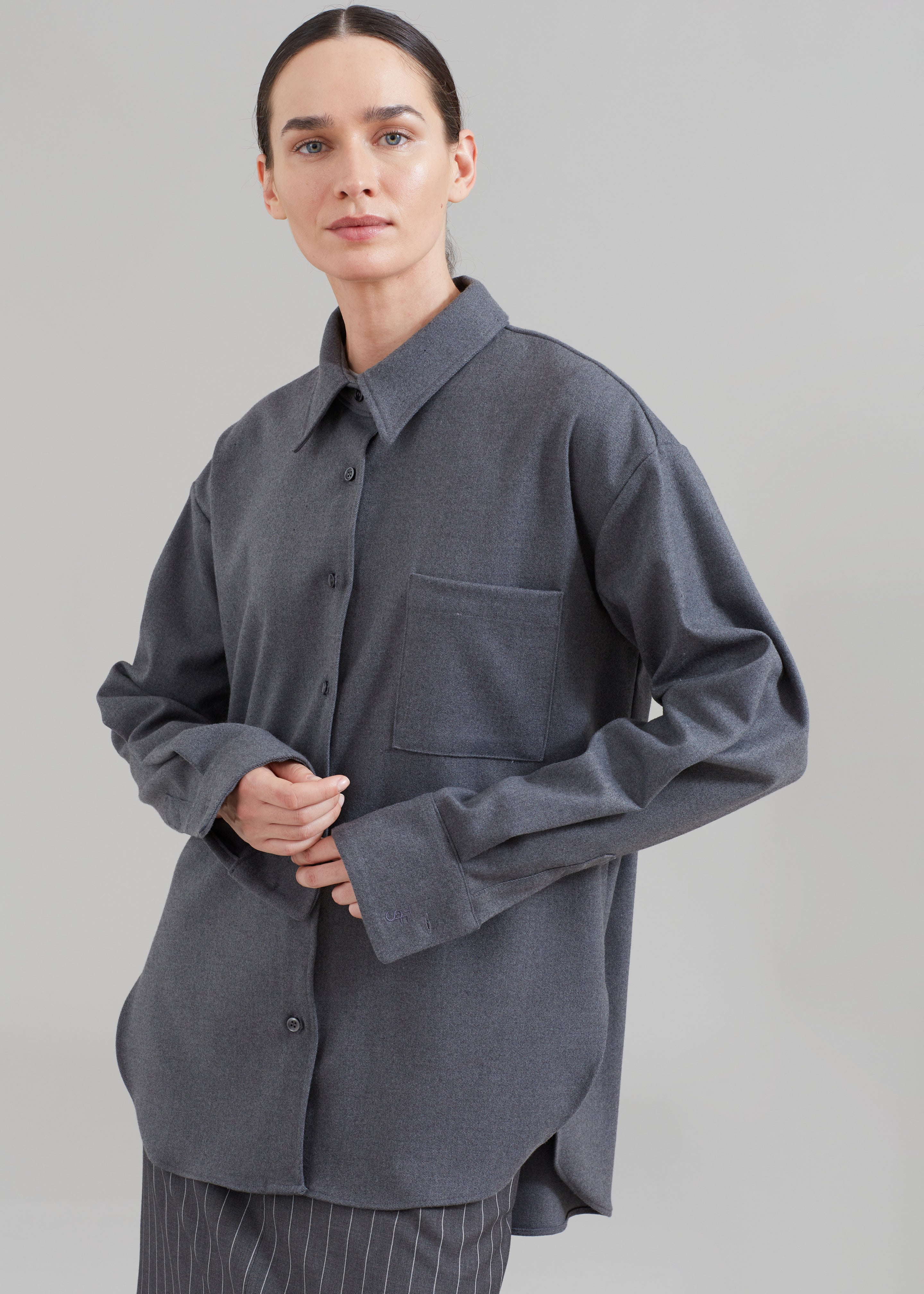 Lui Midweight Shirt - Grey - 3