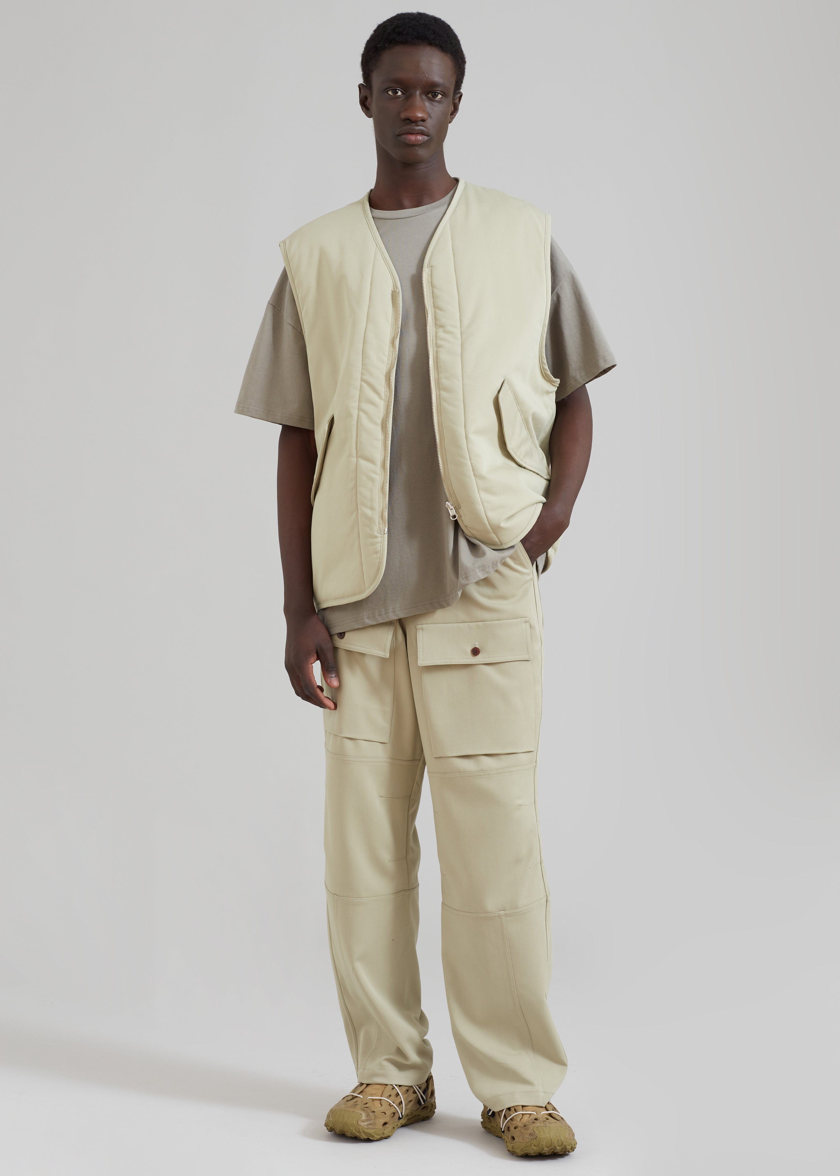 Lant Reversible Vest - Slate Green - 1