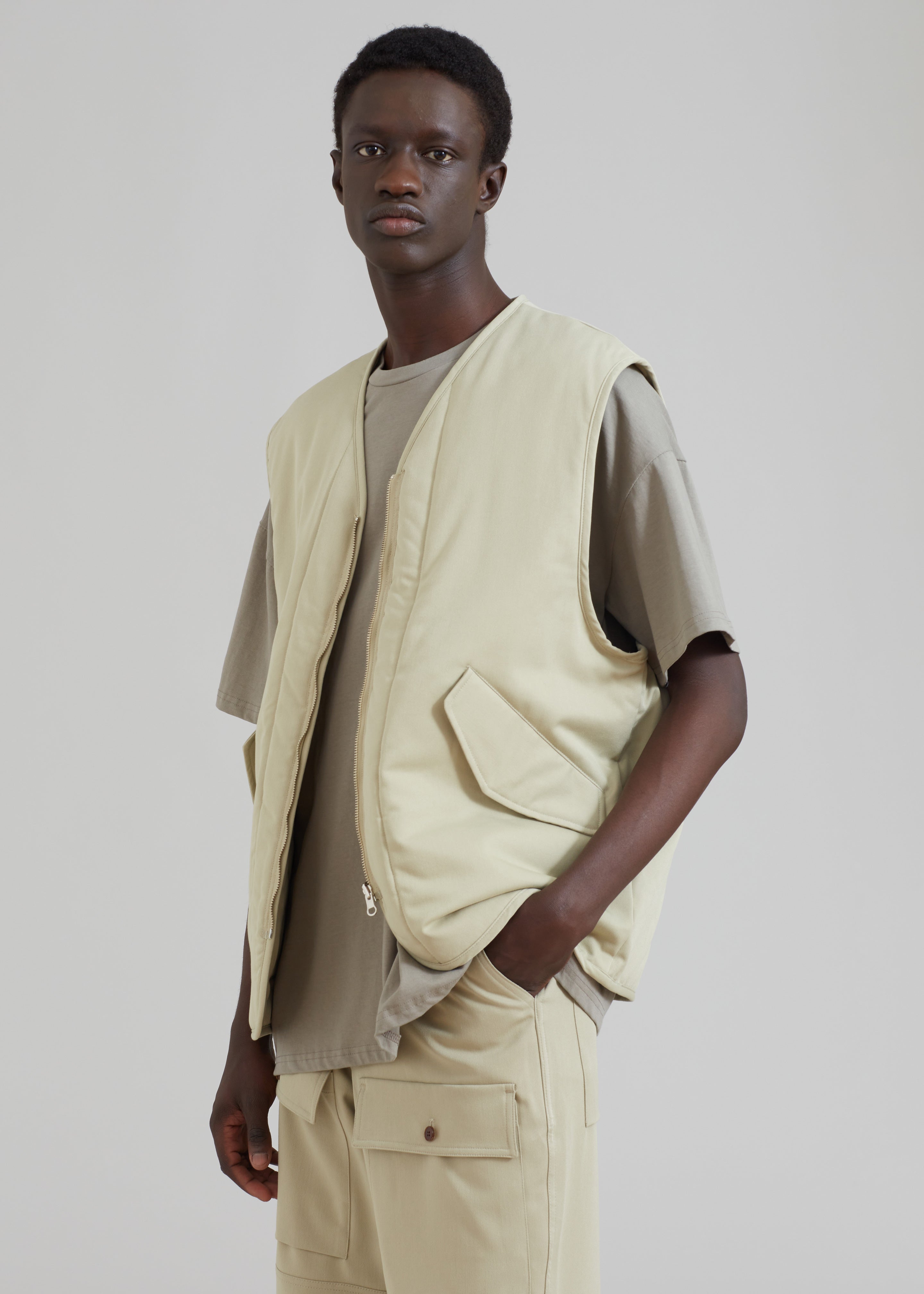 Lant Reversible Vest - Slate Green - 4