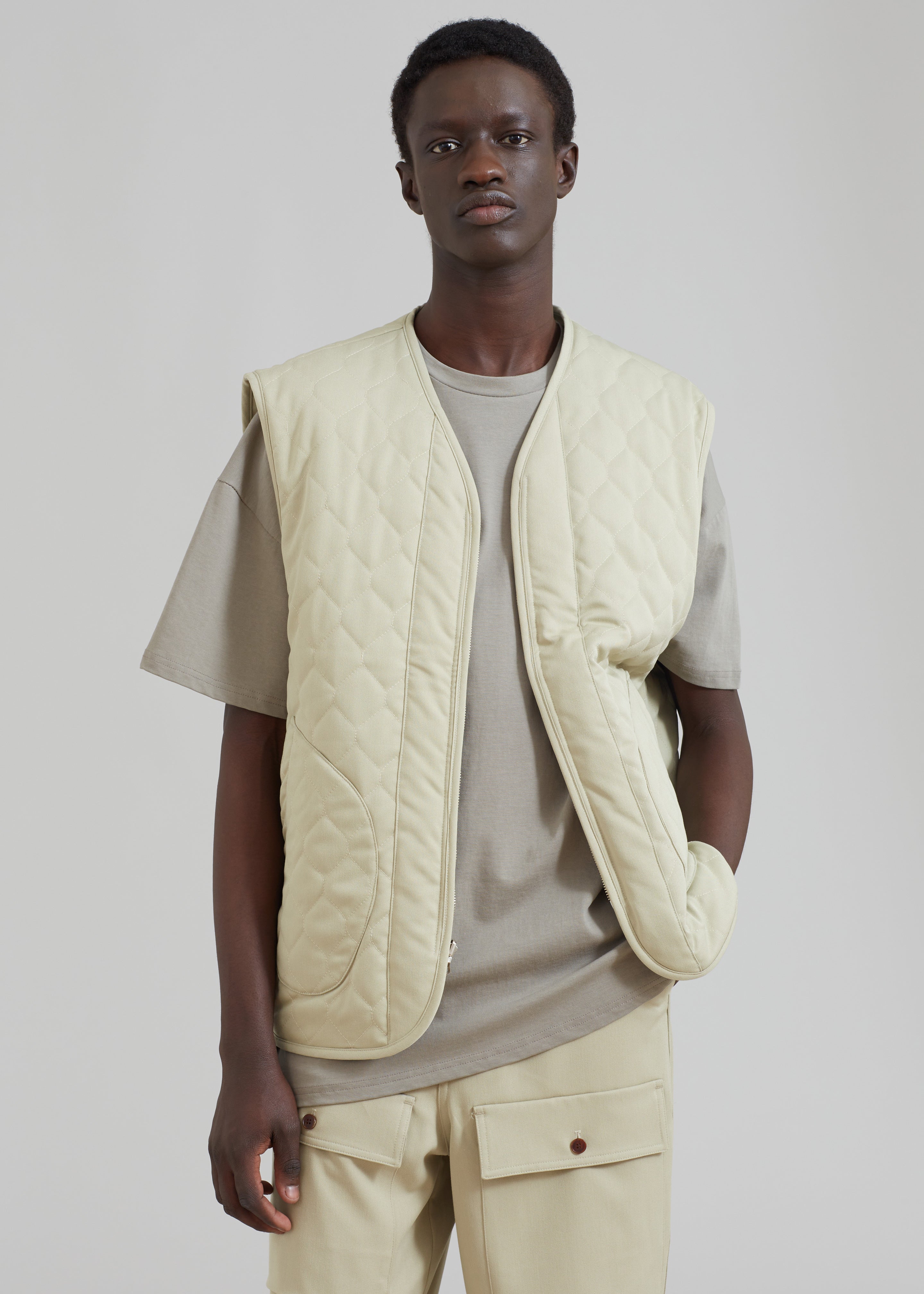 Lant Reversible Vest - Slate Green - 2