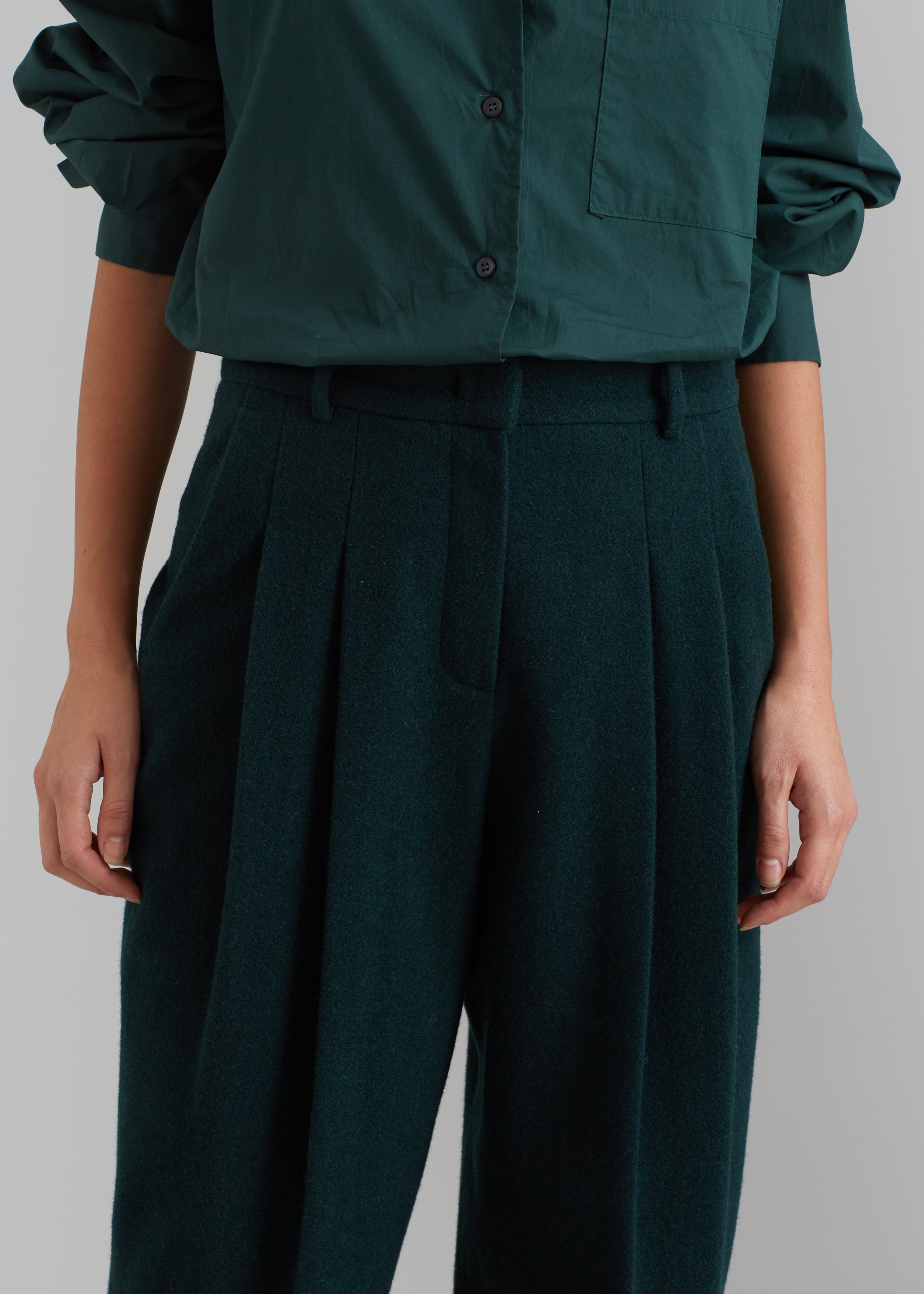 Layton Wool Suit Pants - Bottle Green - 4