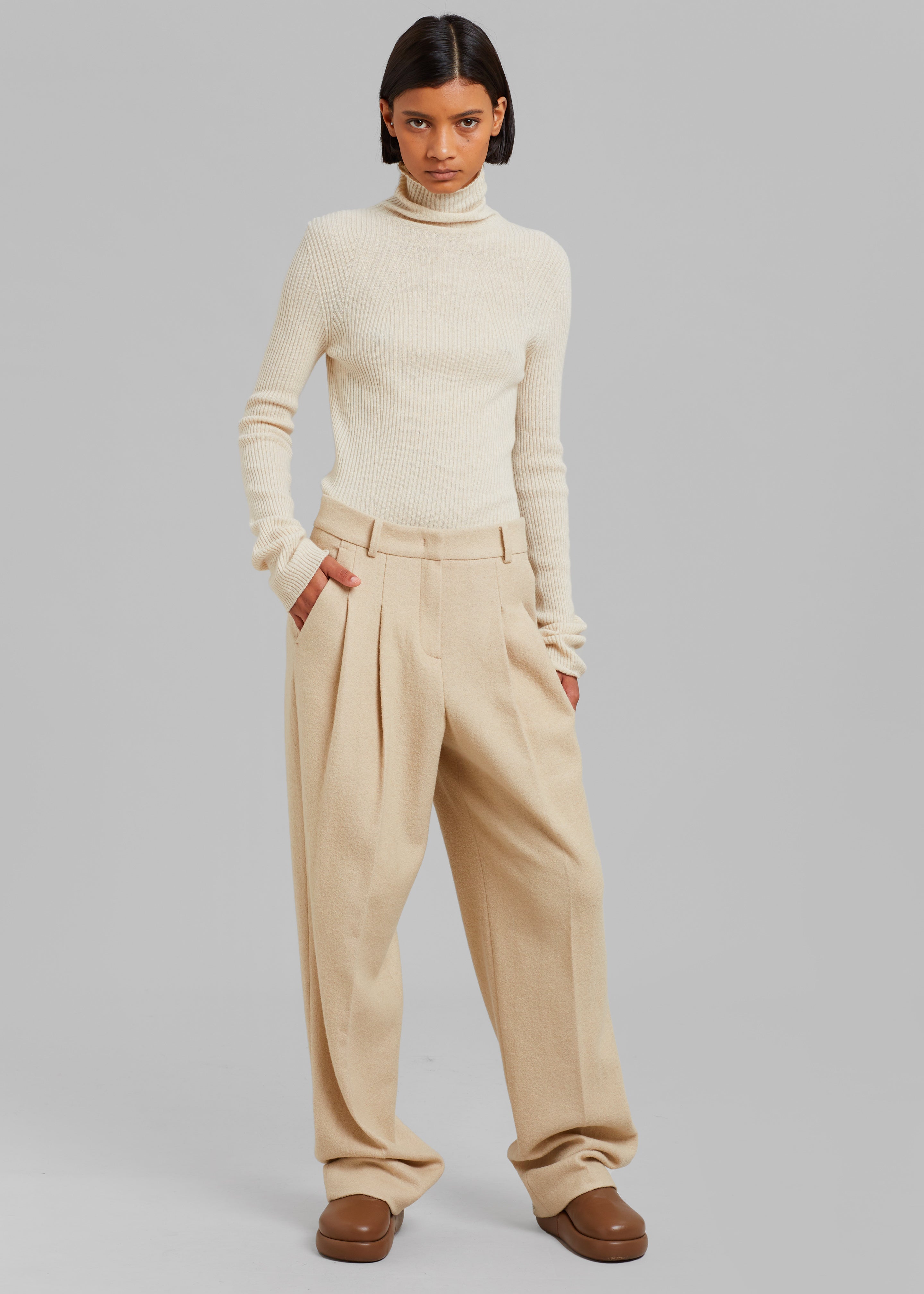 High waisted best sale wool pants