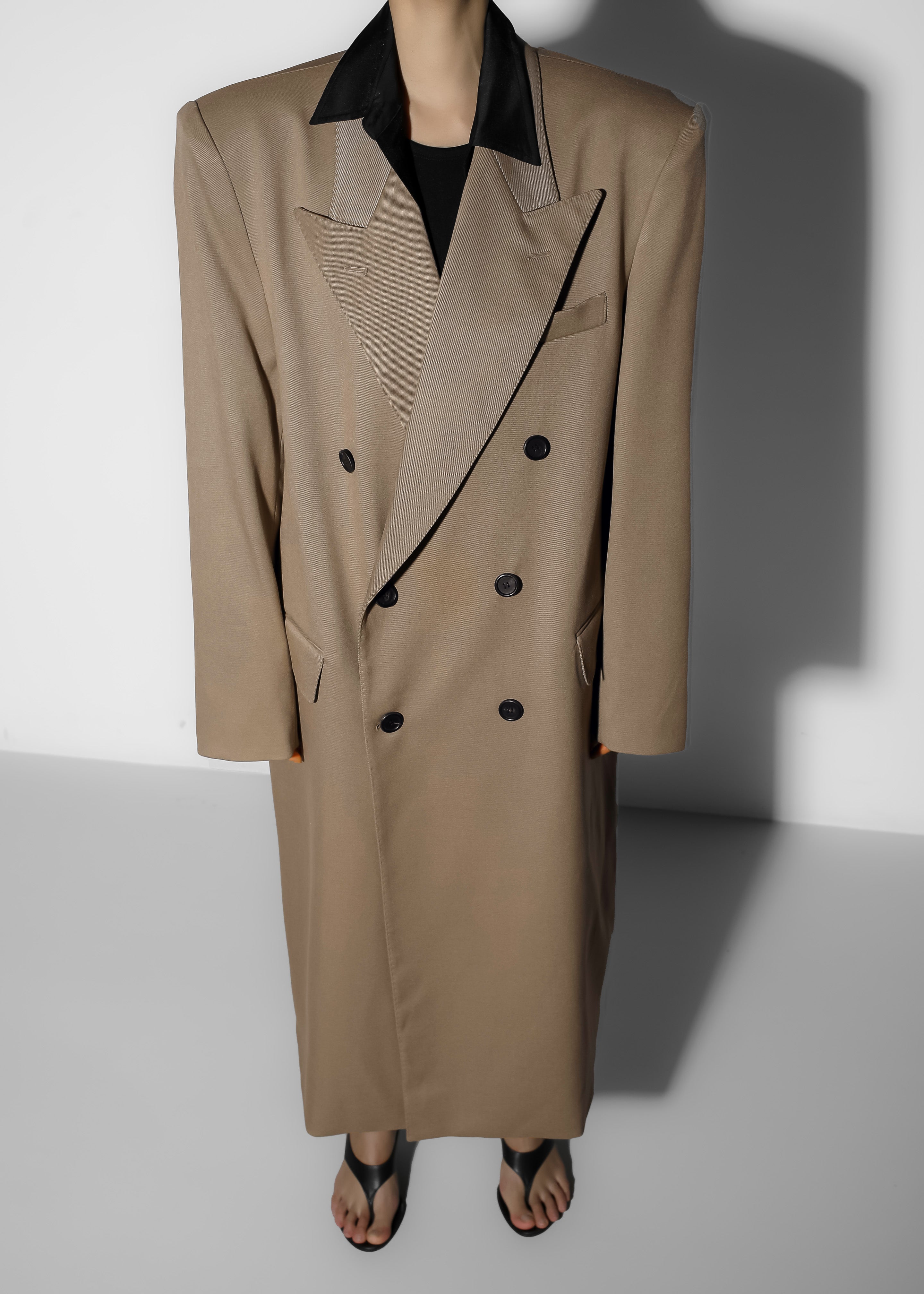 London Double Breasted Coat - Taupe - 5