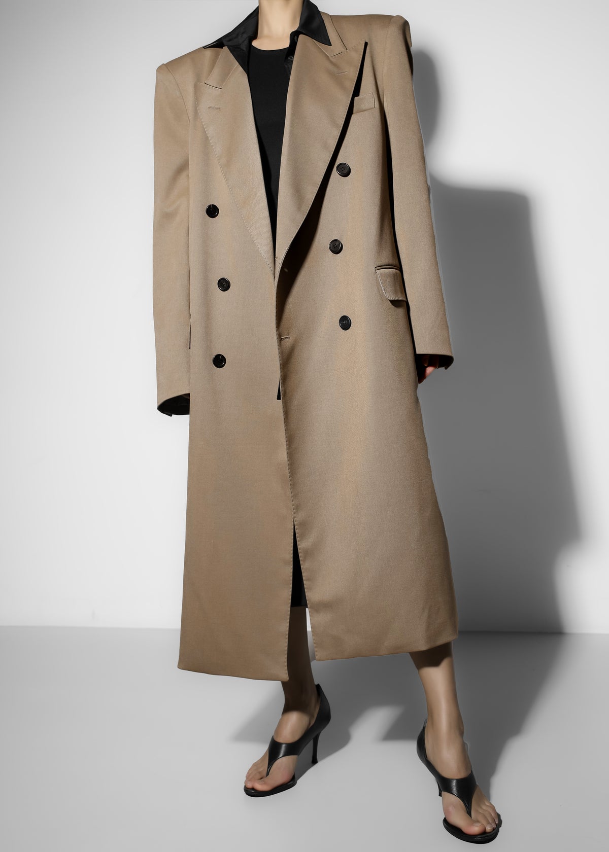 London Double Breasted Coat - Taupe - 9