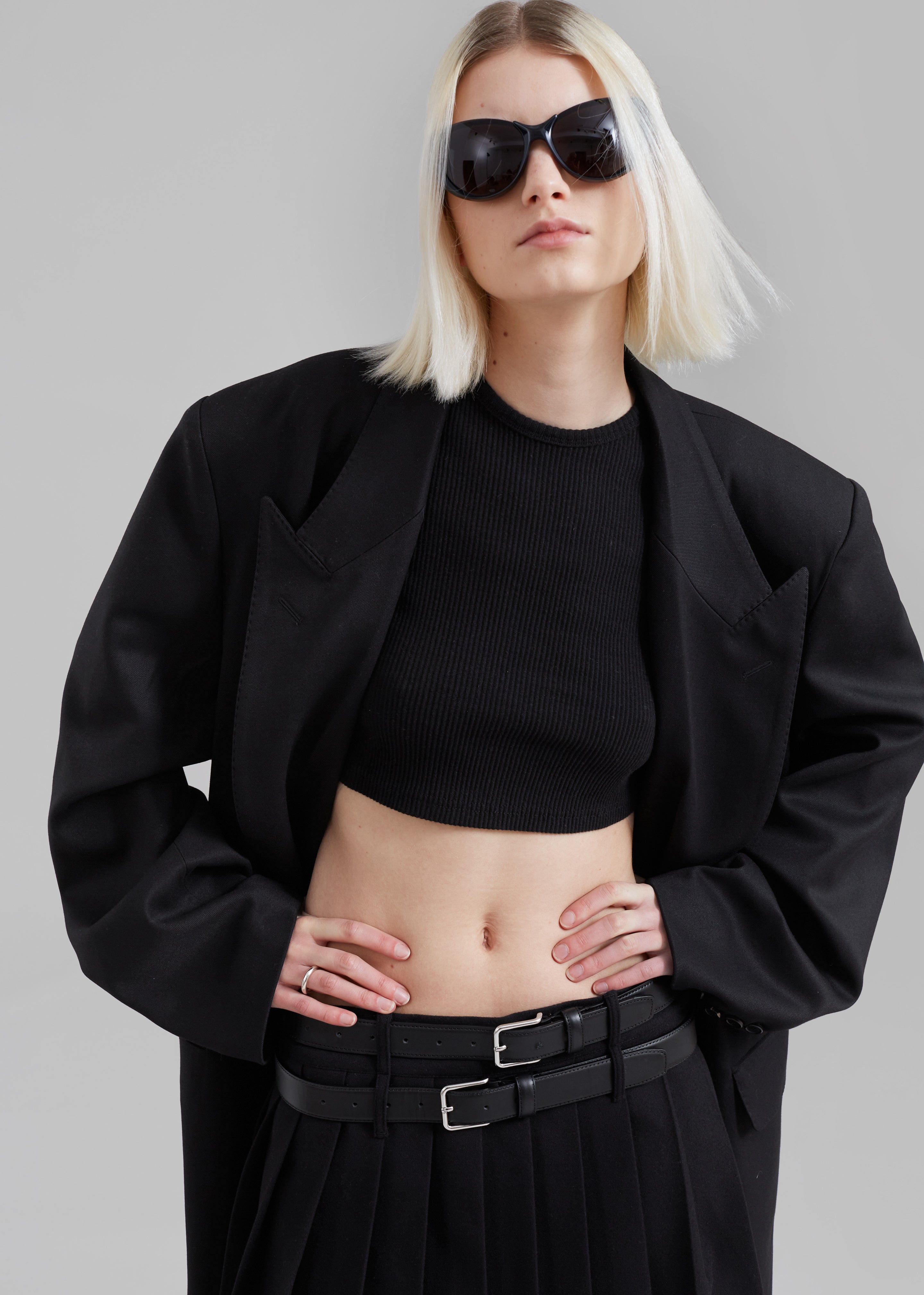 London Double Breasted Coat - Black - 9