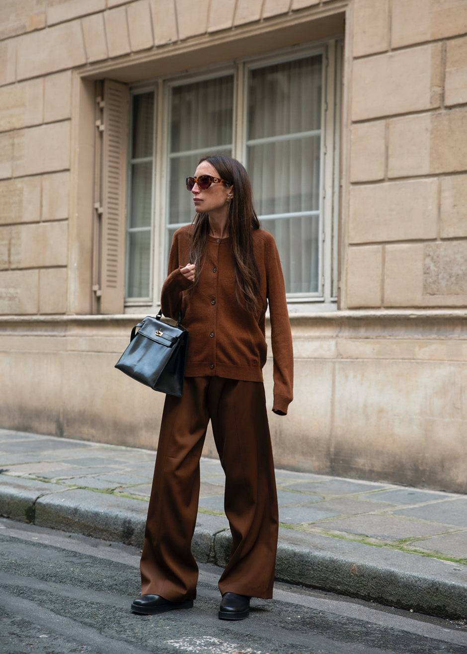 Loulou Studio Hamill Pants - Choco - 4