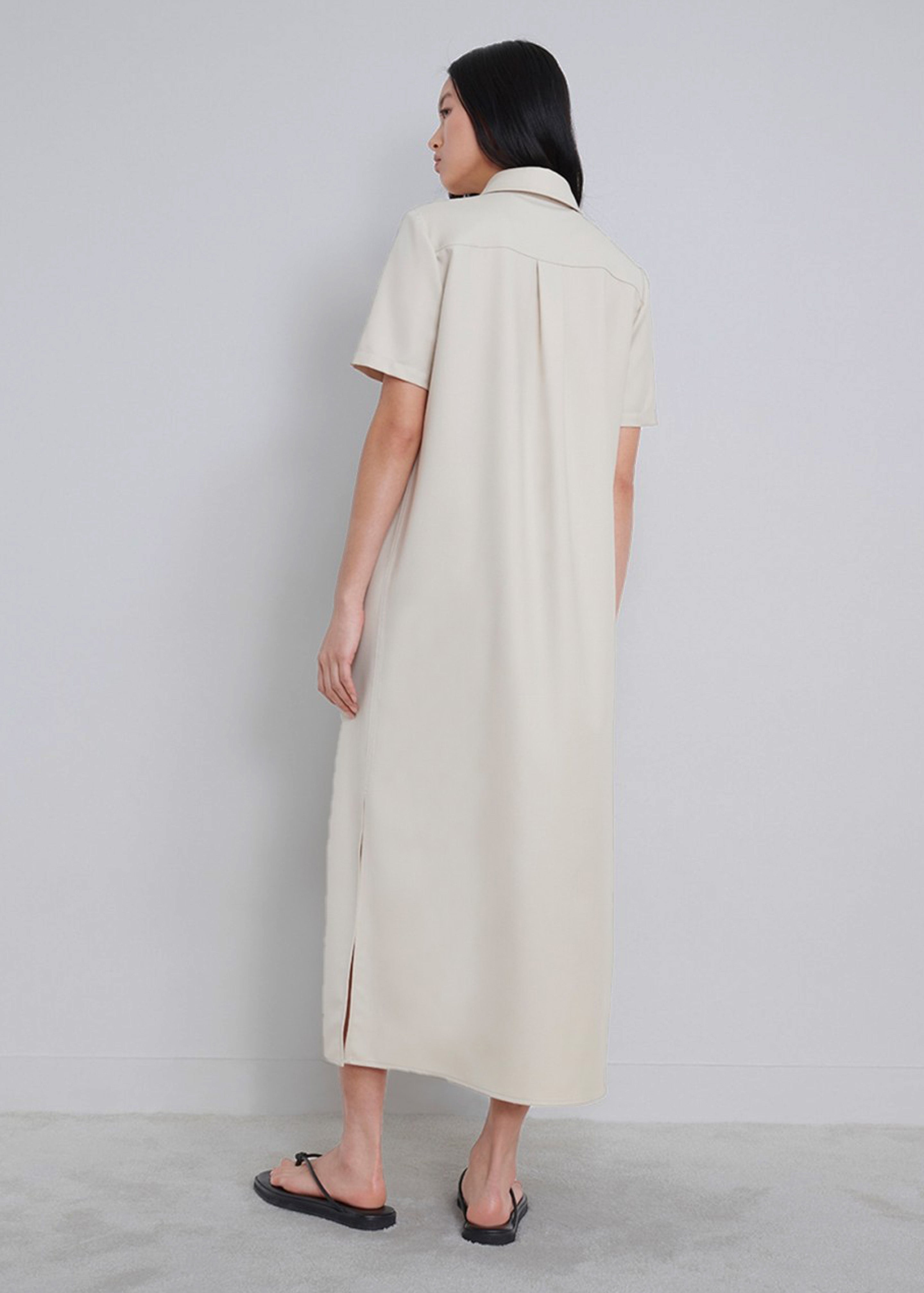 Loulou Studio Bira Polo Shirt Dress - Beige - 9