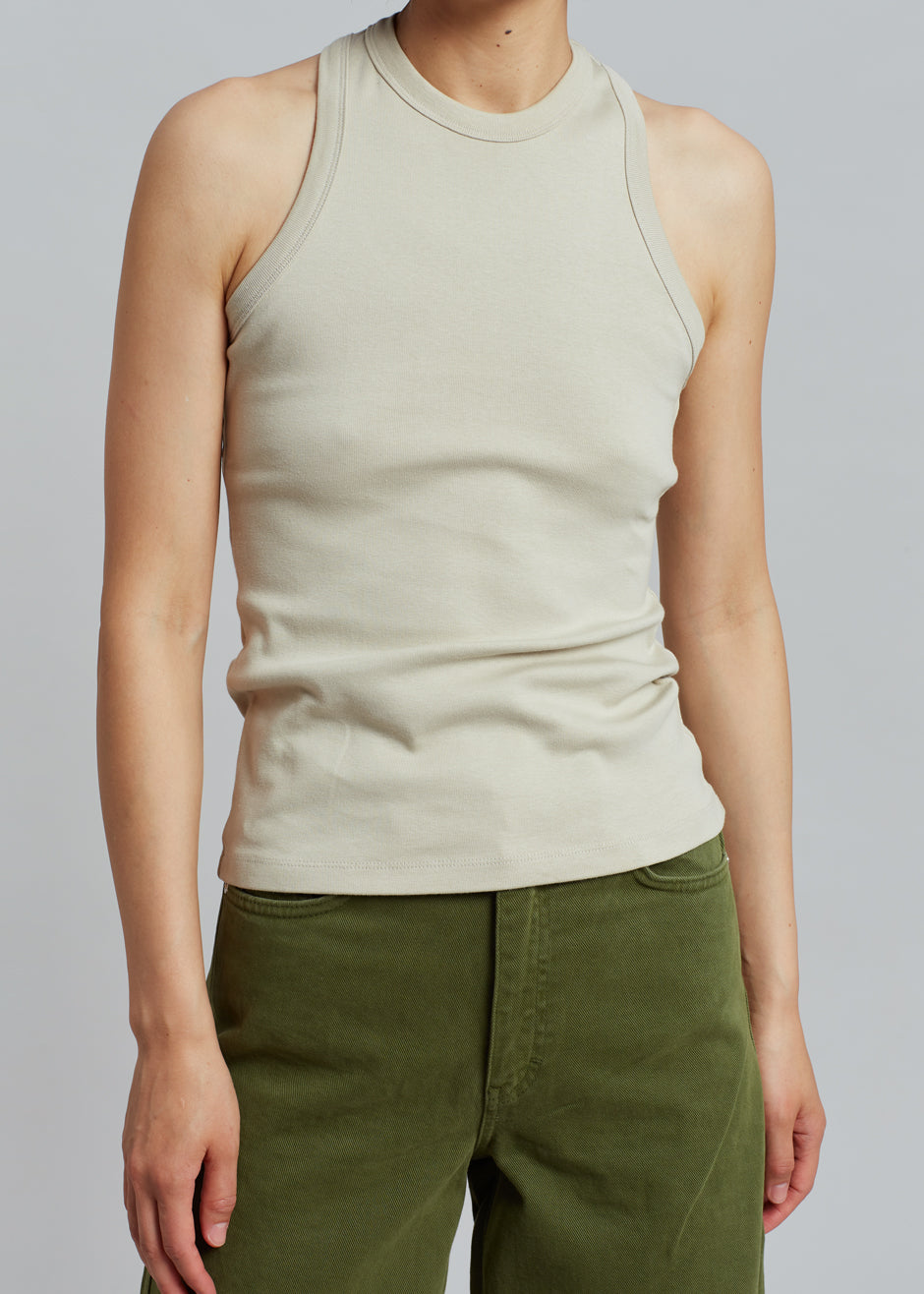 Low Classic Classic Rib Sleeveless Top - Beige - 2