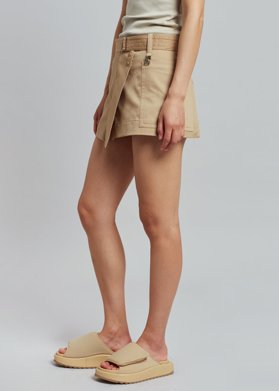 Low Classic Pocket Mini Skirt - Beige - 8