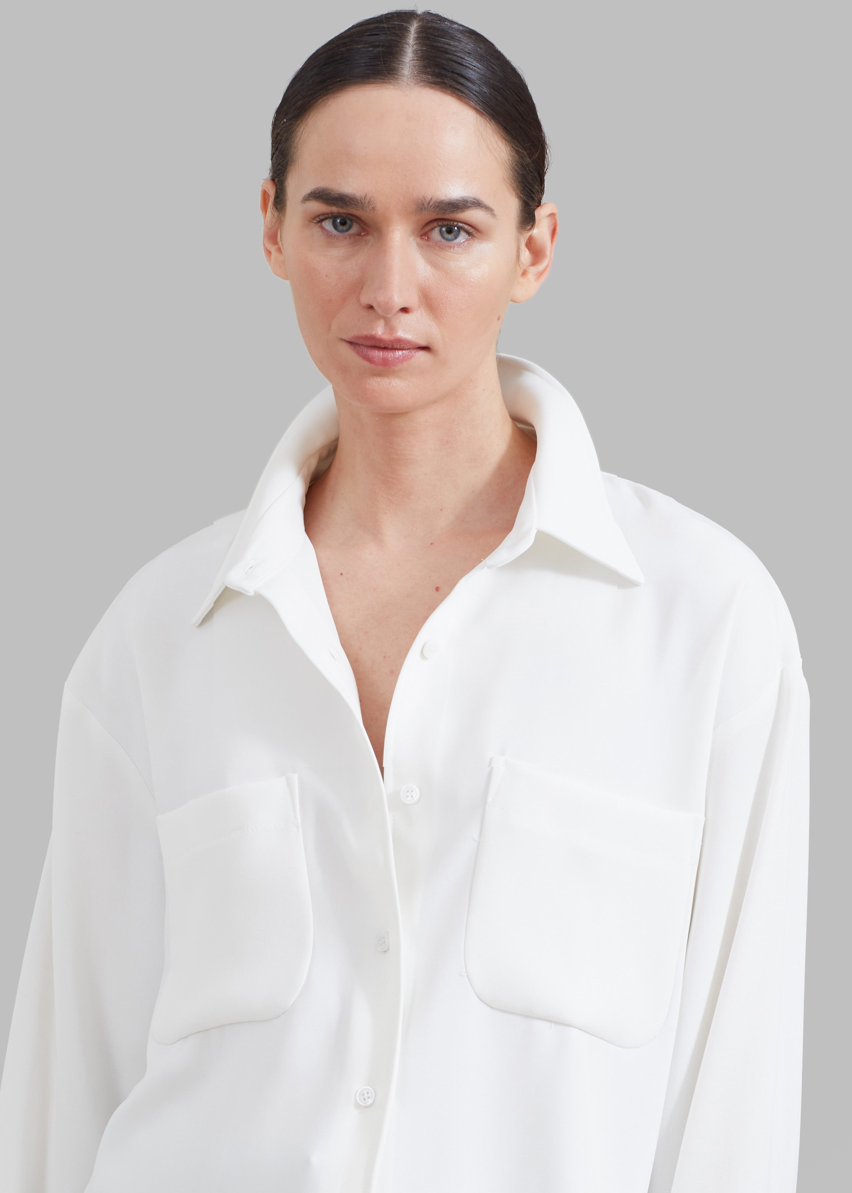 Macie Pocket Shirt - Ivory - 6
