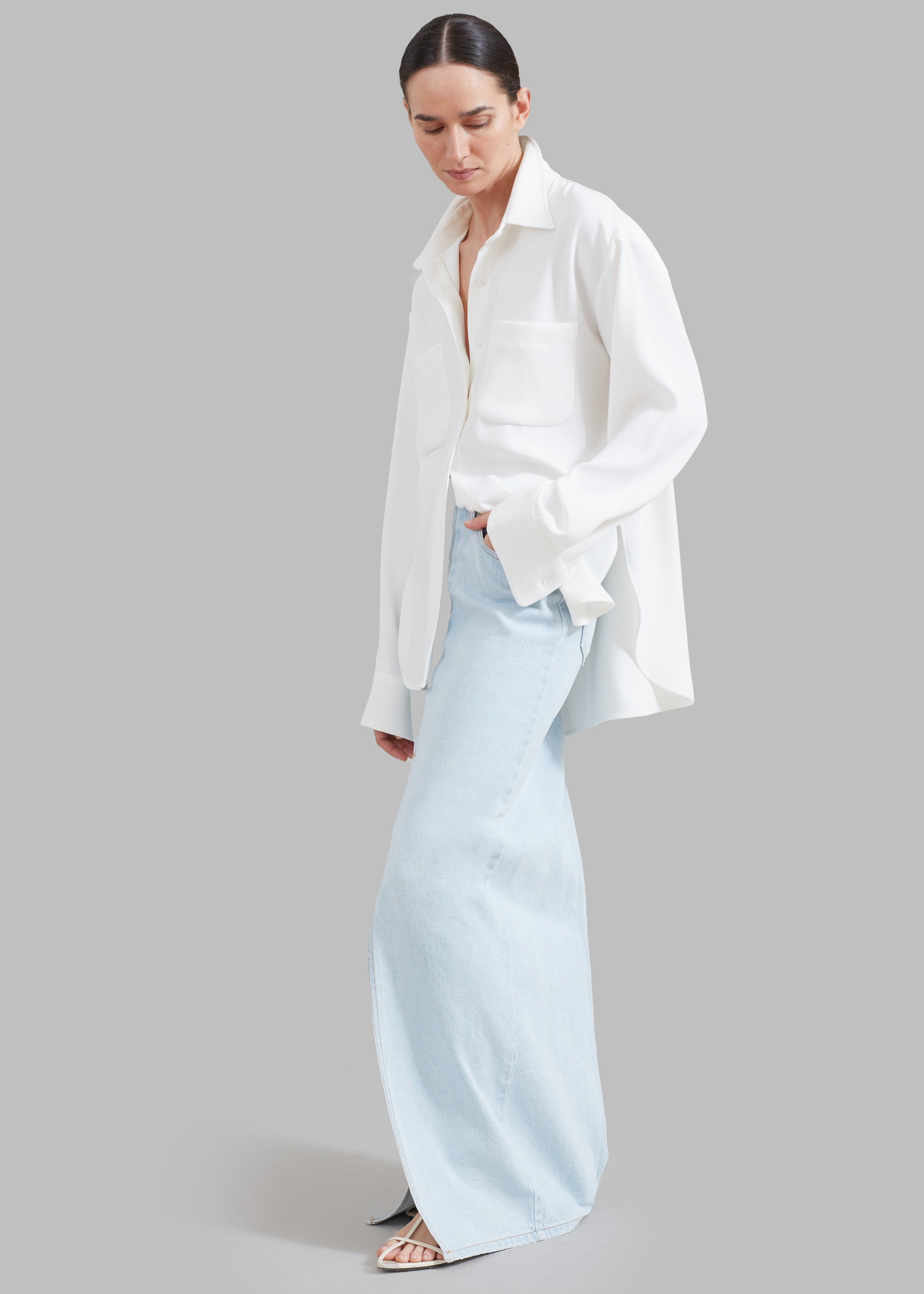 Macie Pocket Shirt - Ivory - 8