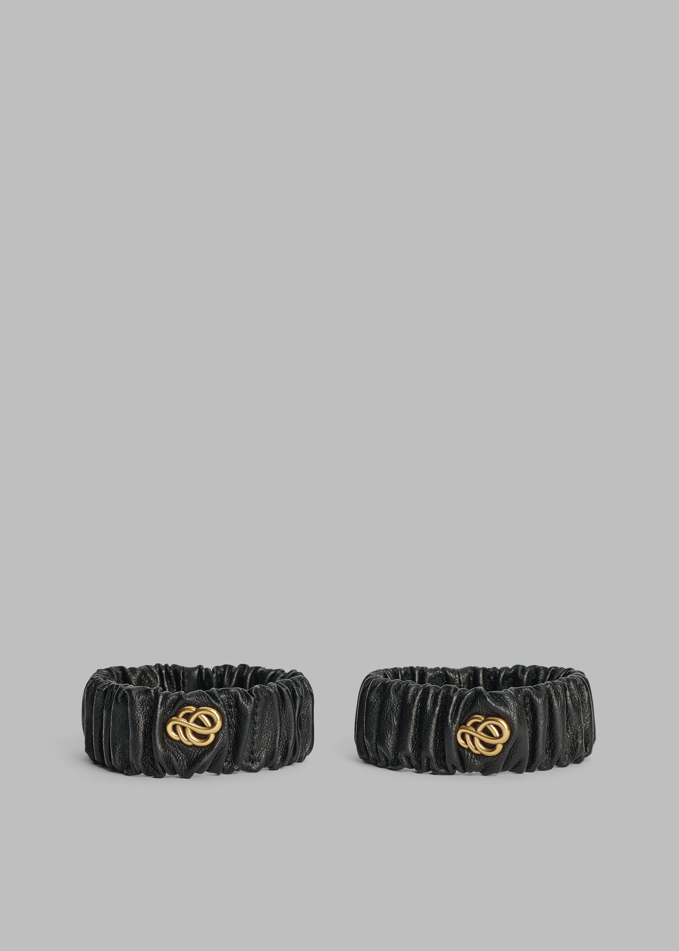 By Malene Birger Evelo Leather Wrist Bands - Black - 1