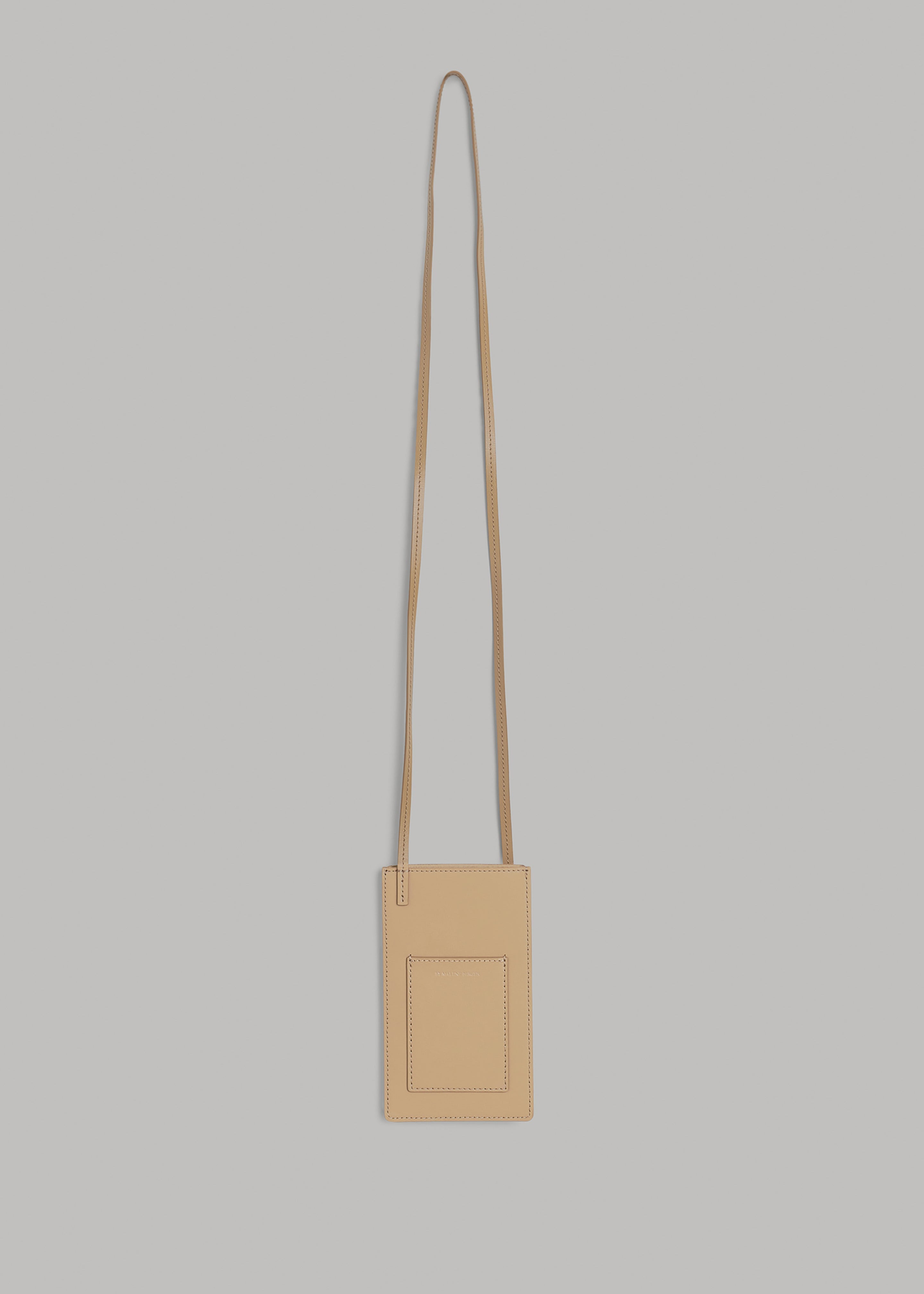 By Malene Birger Aya Leather Phone Pouch - Sand - 3
