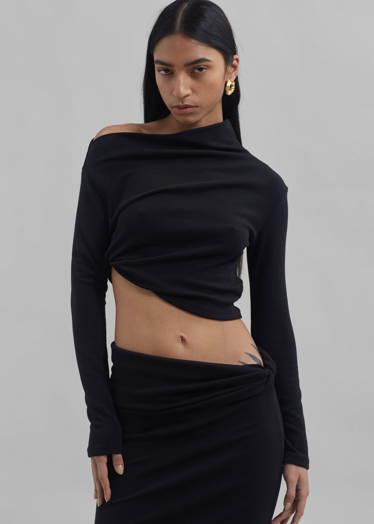 Margot Asymmetric Top - Black - 6