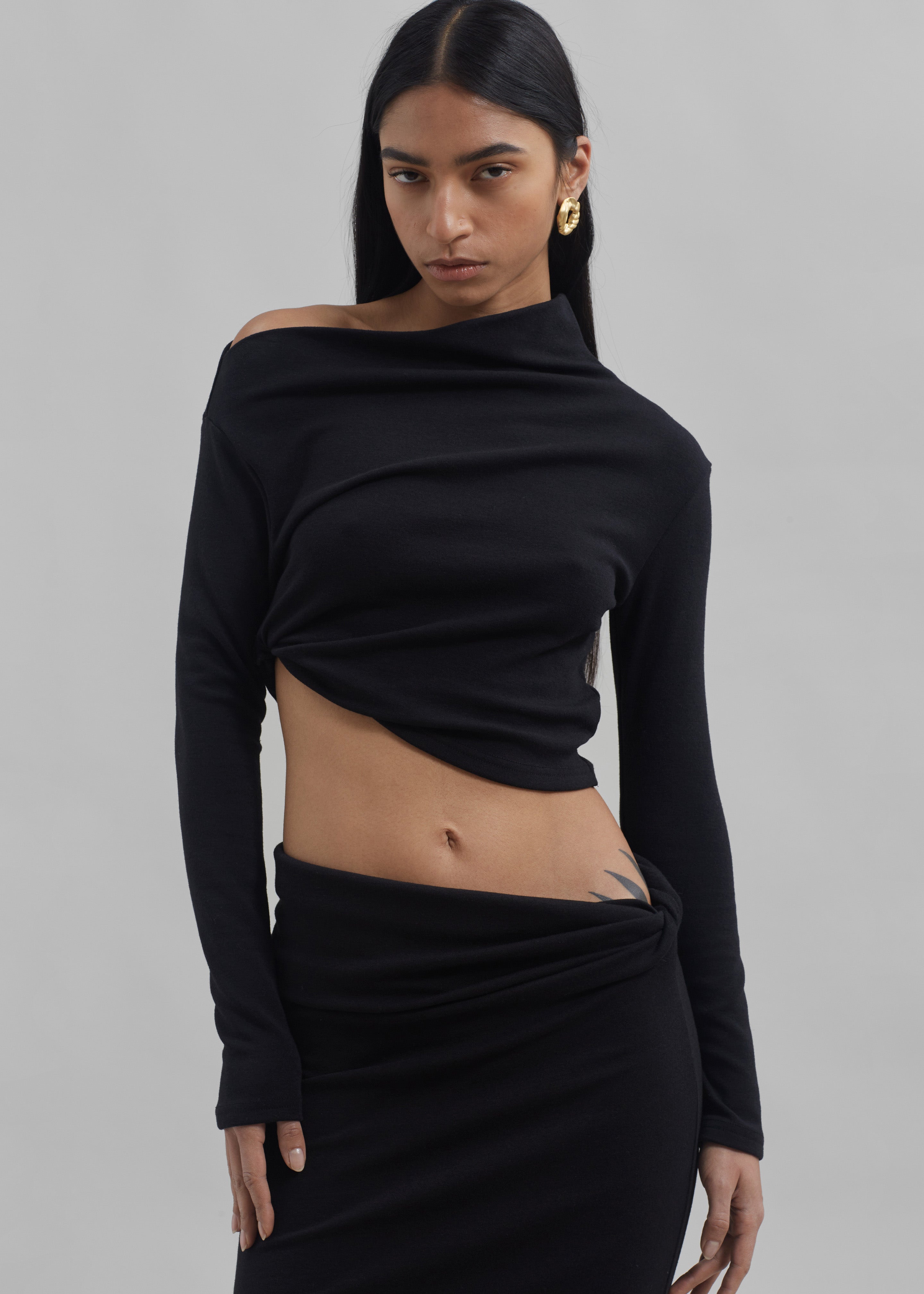 Margot Asymmetric Top - Black - 6