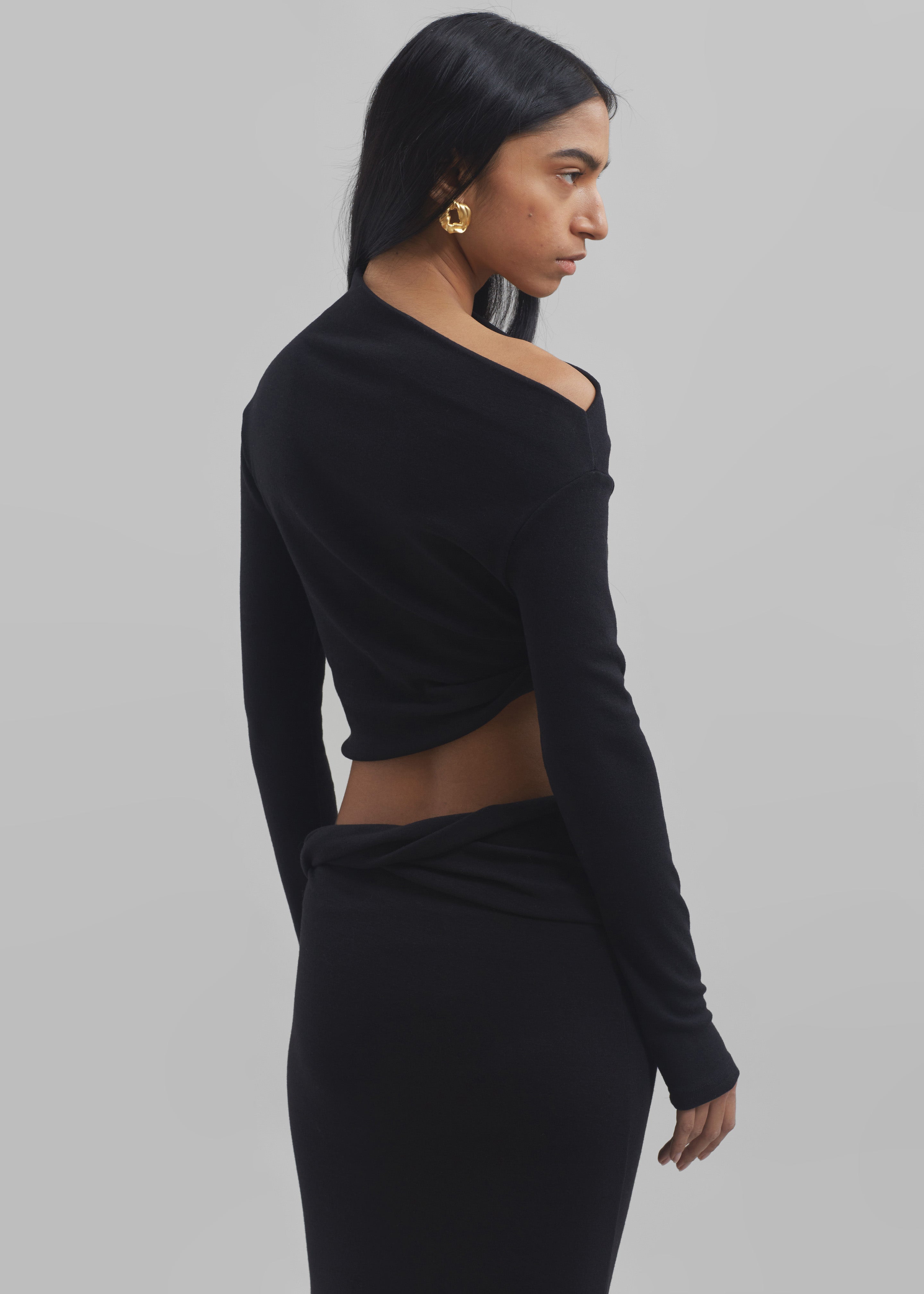 Margot Asymmetric Top - Black - 9