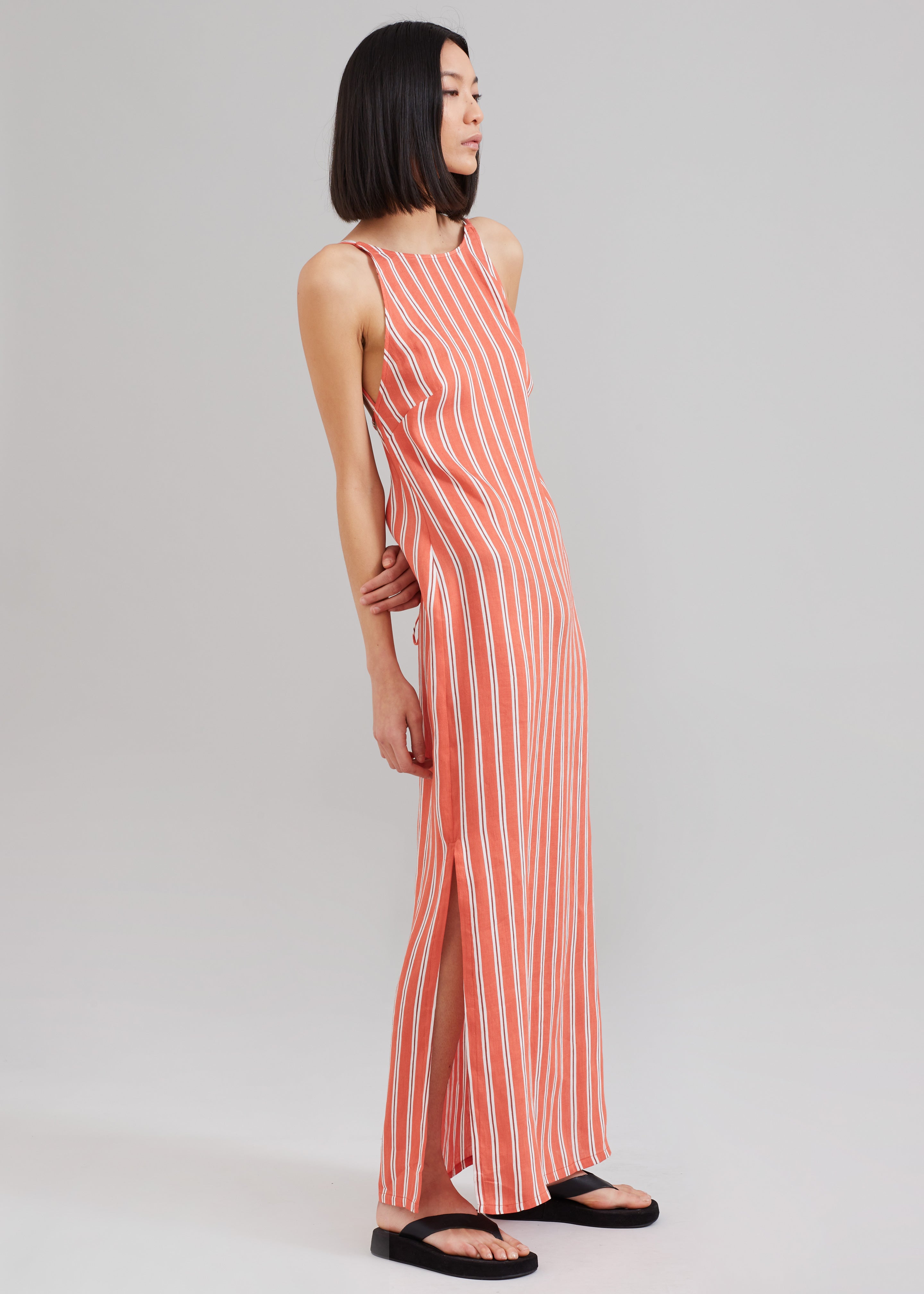 MATIN Isola Open Back Dress - Red Stripe - 7