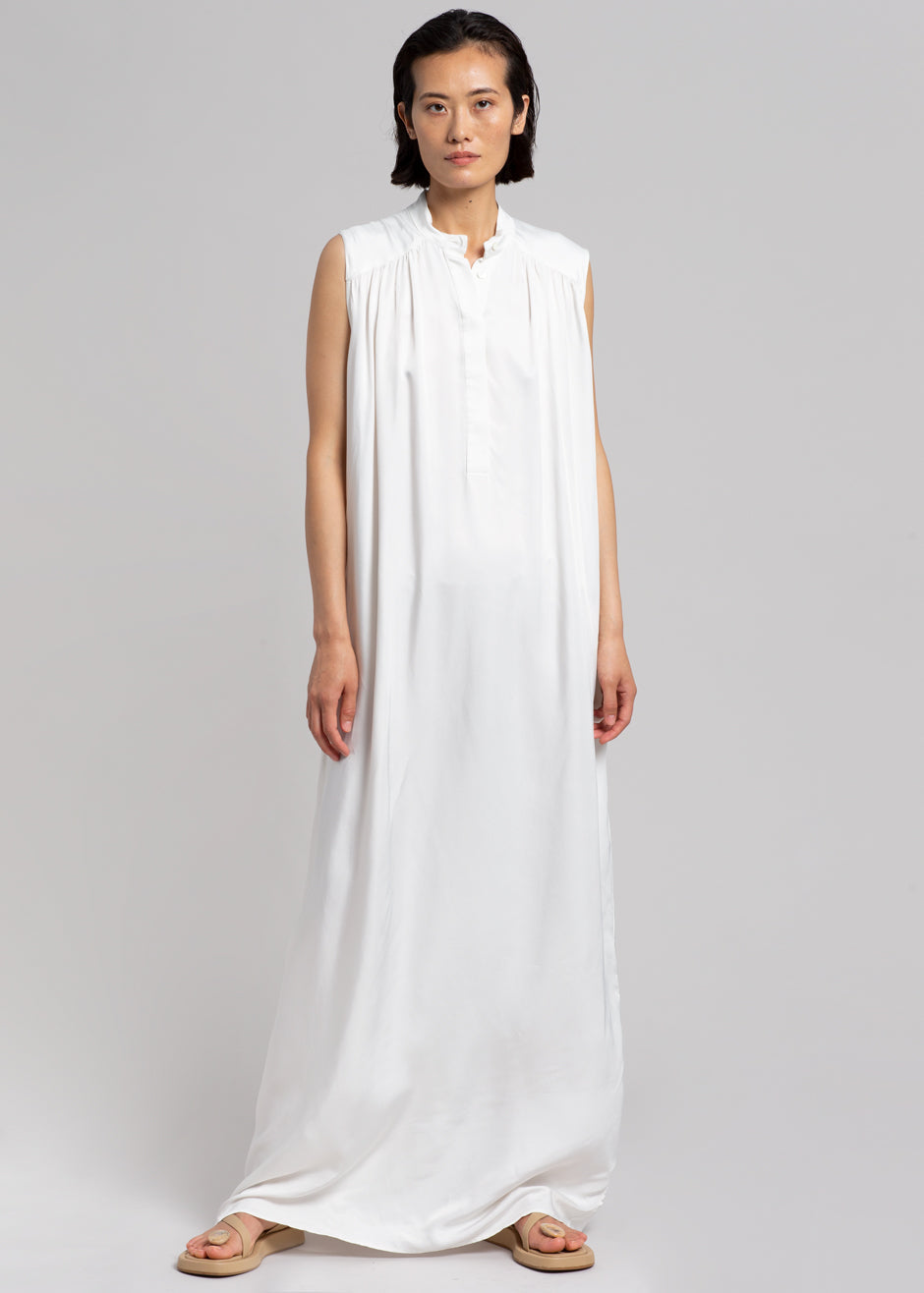 MATIN Sleeveless Button-up Dress - Off White - 3