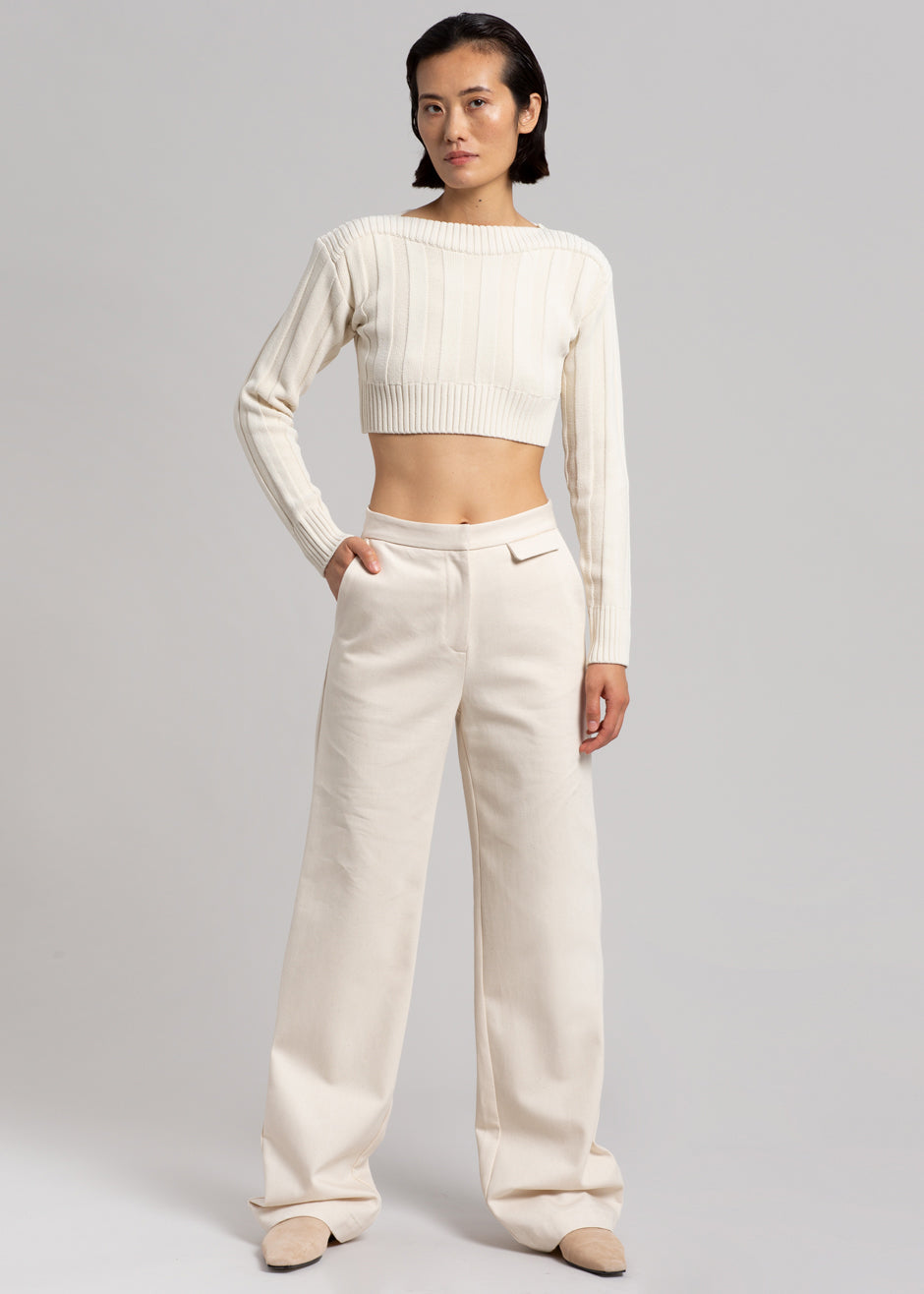 MATIN Slim Pant - Natural - 8