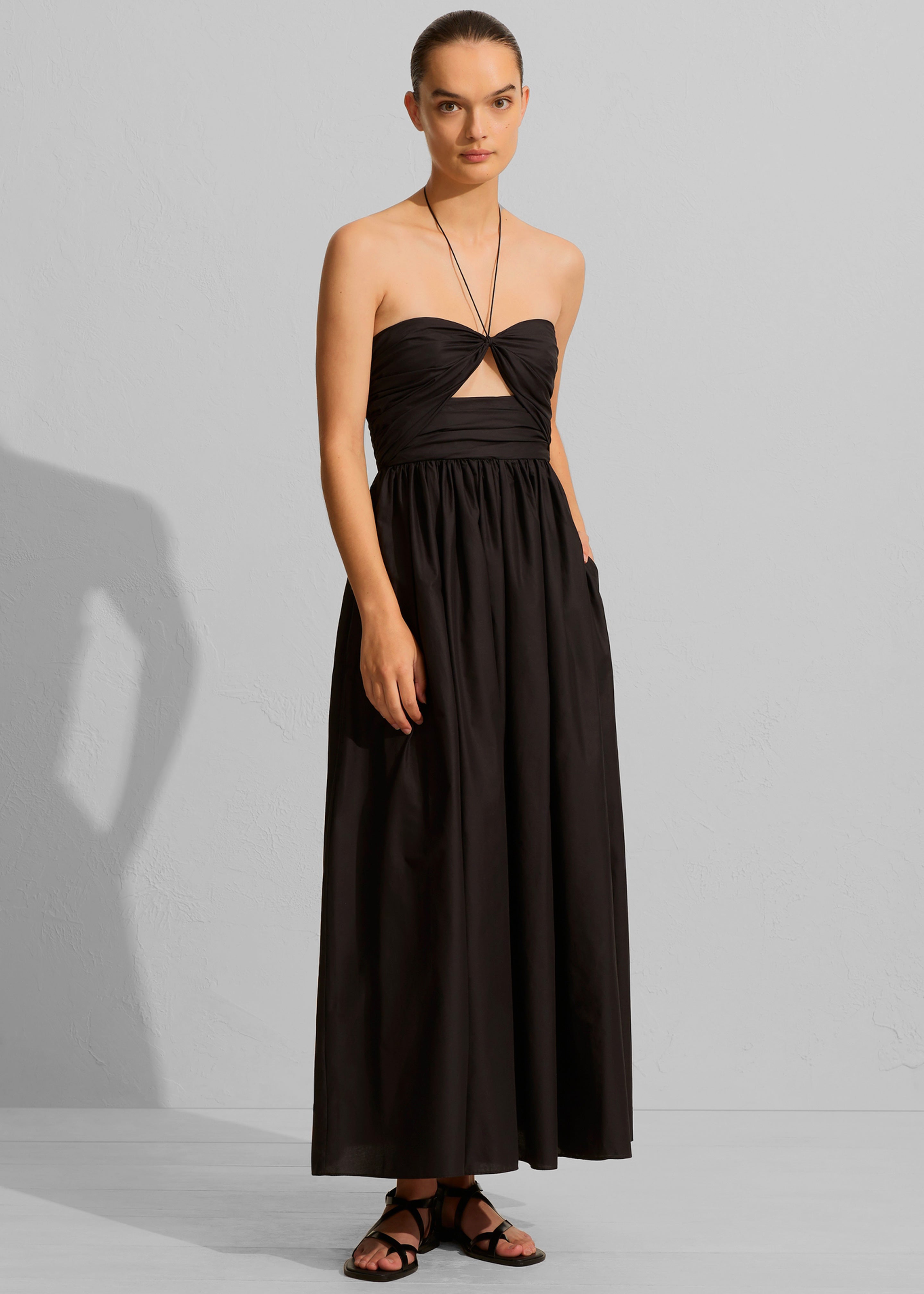 Matteau Bandeau Rouched Sundress - Black - 4