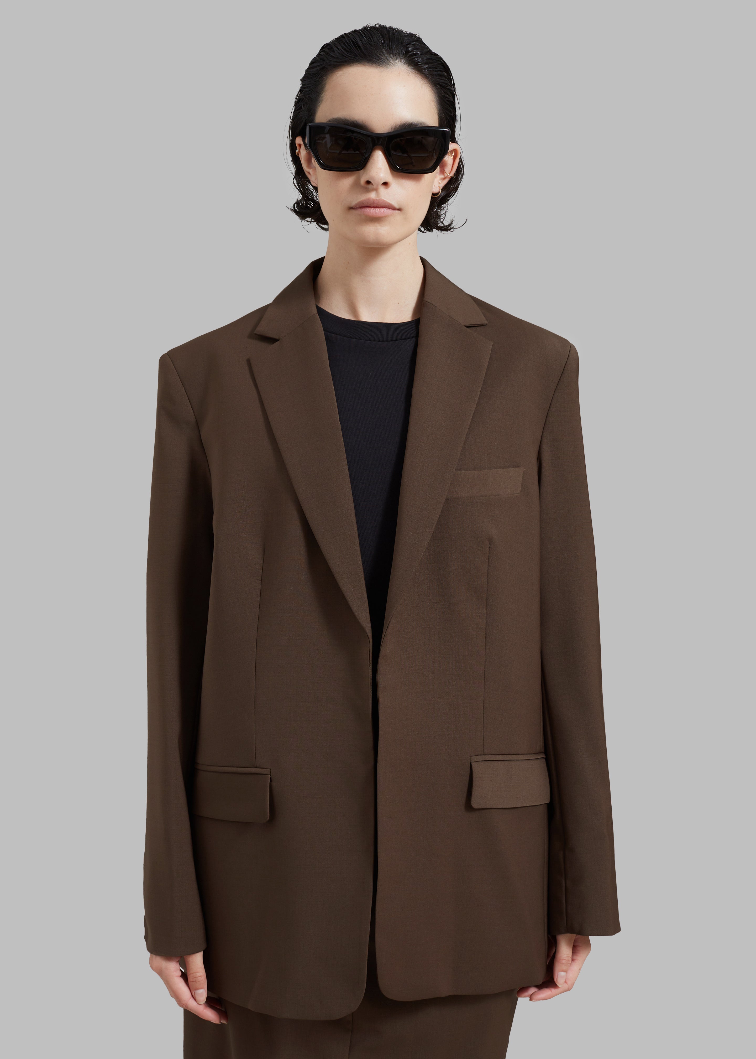 Matteau Relaxed Tailored Blazer - Coffee - 5