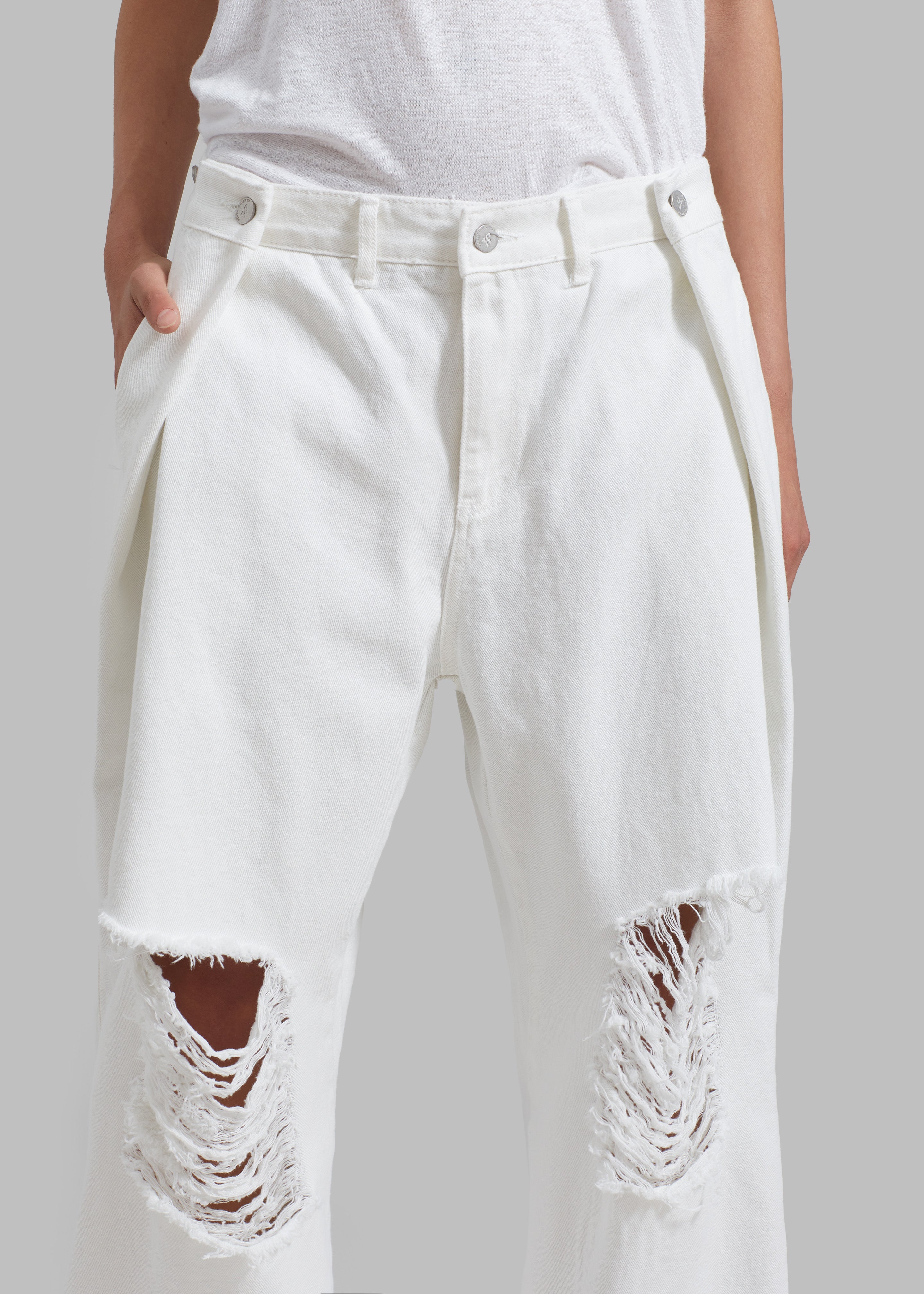 Mercer Ripped Jeans - White - 4