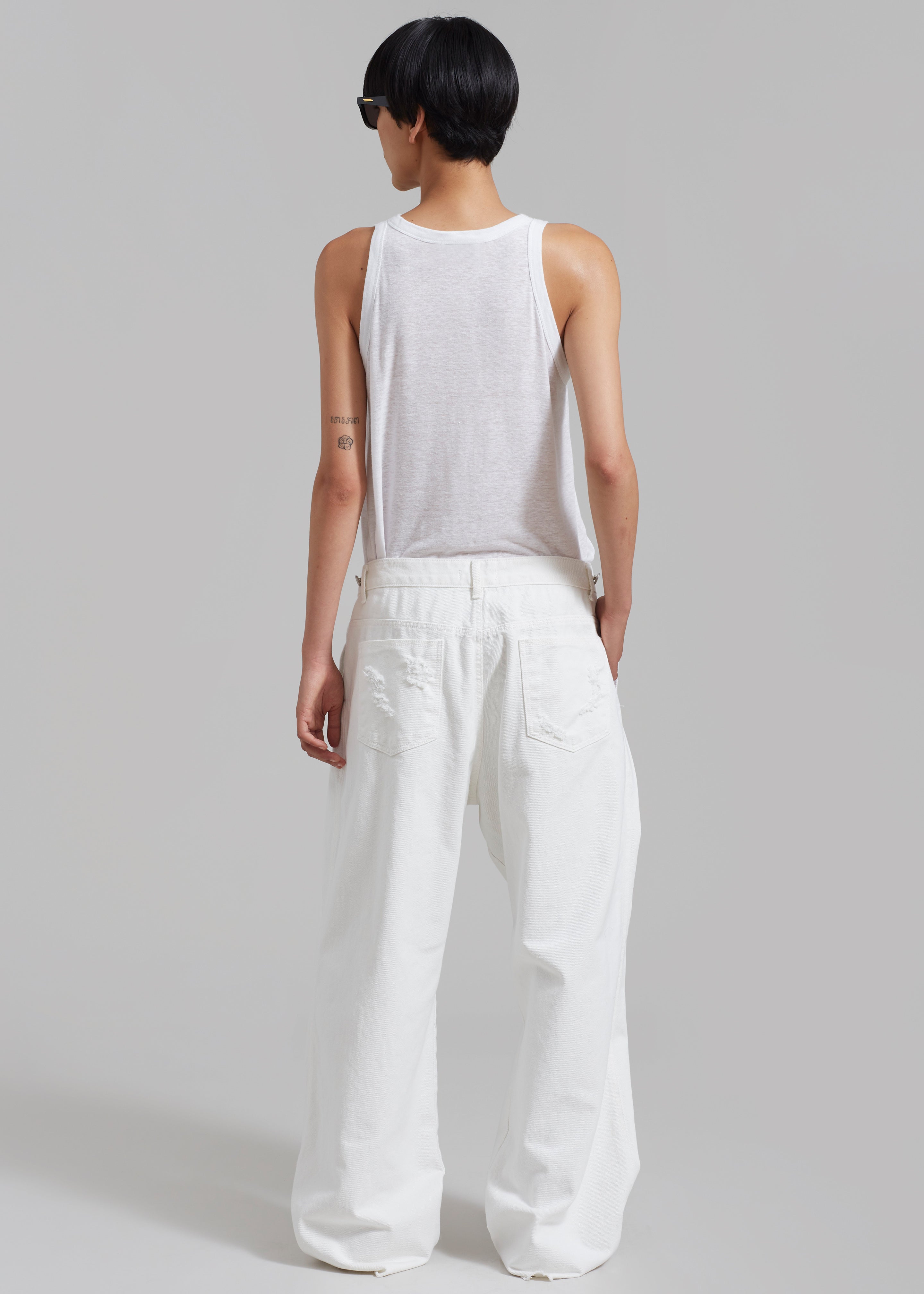 Mercer Ripped Jeans - White - 7