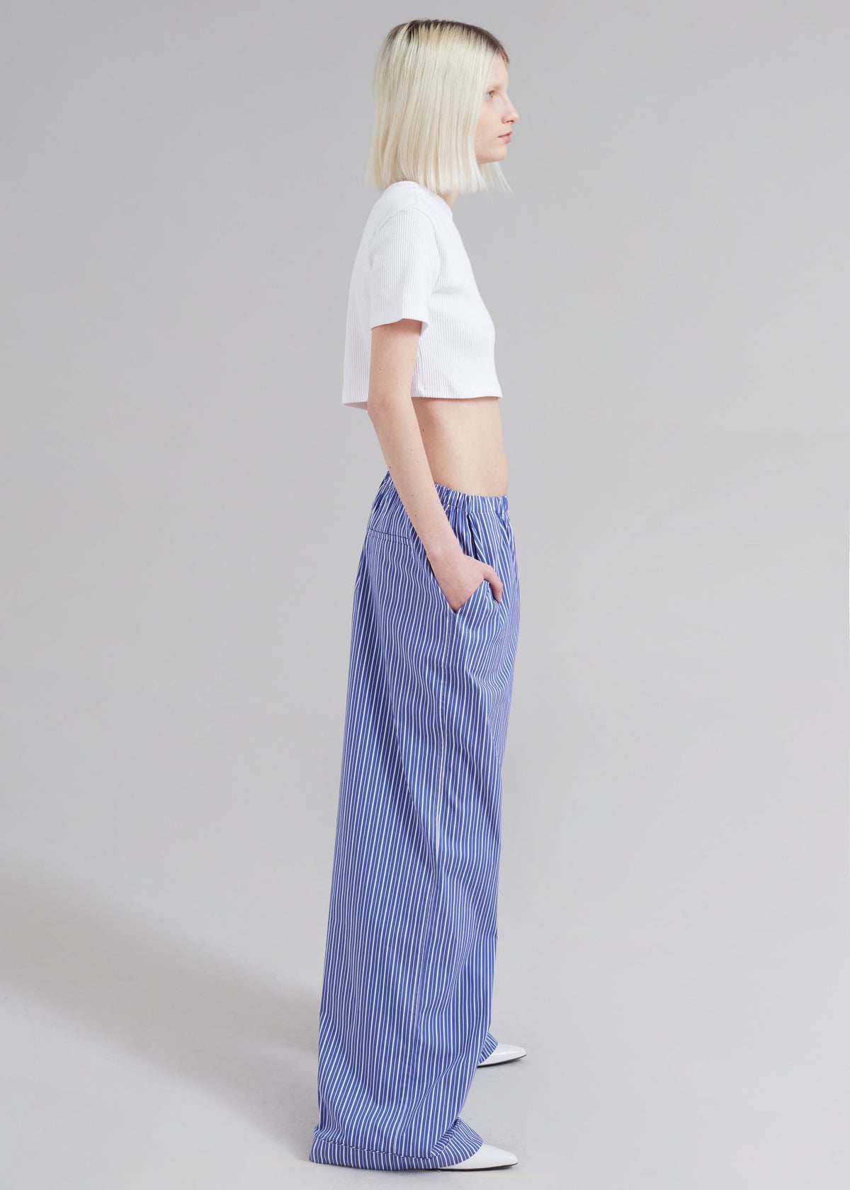 Mirca Elastic Pants - Blue Multi Stripe - 6