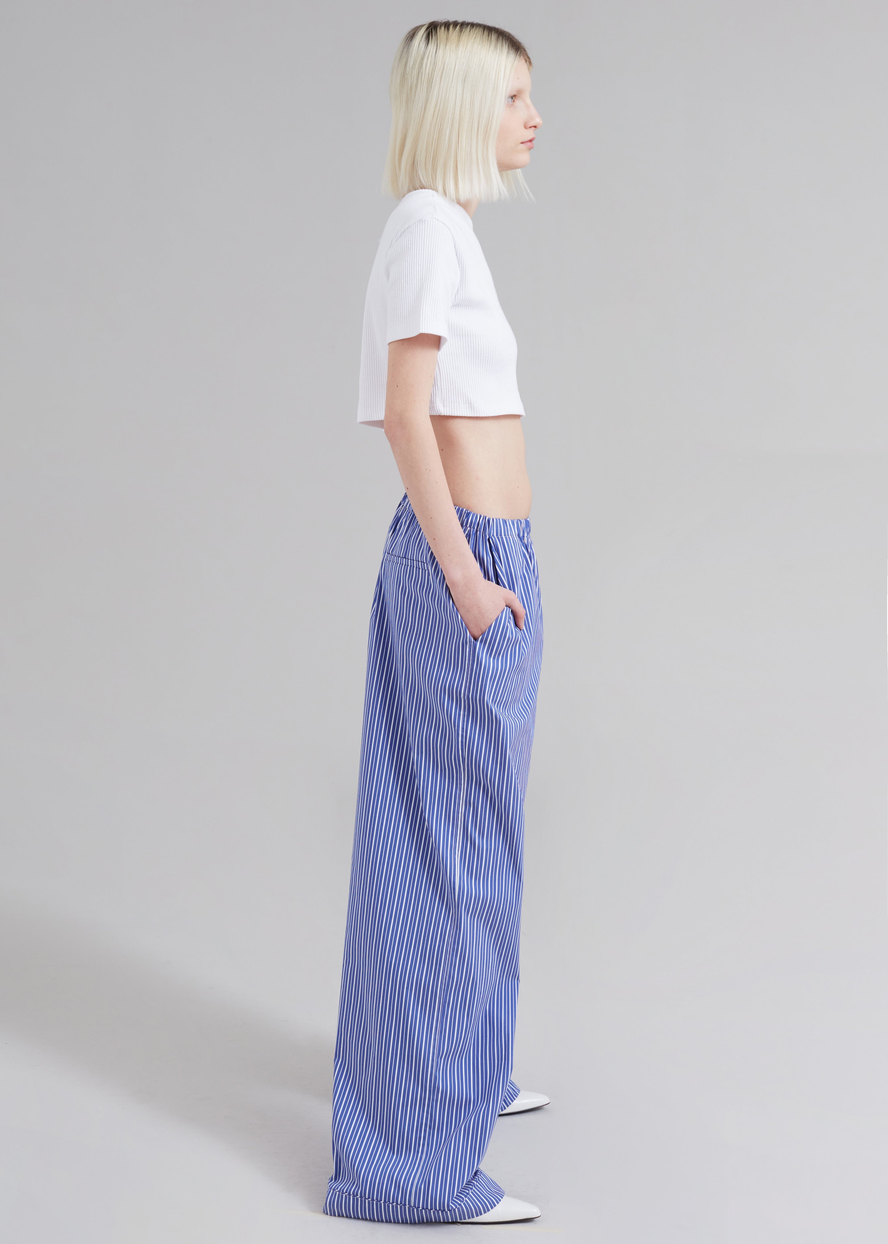 Mirca Elastic Pants - Blue Multi Stripe - 6