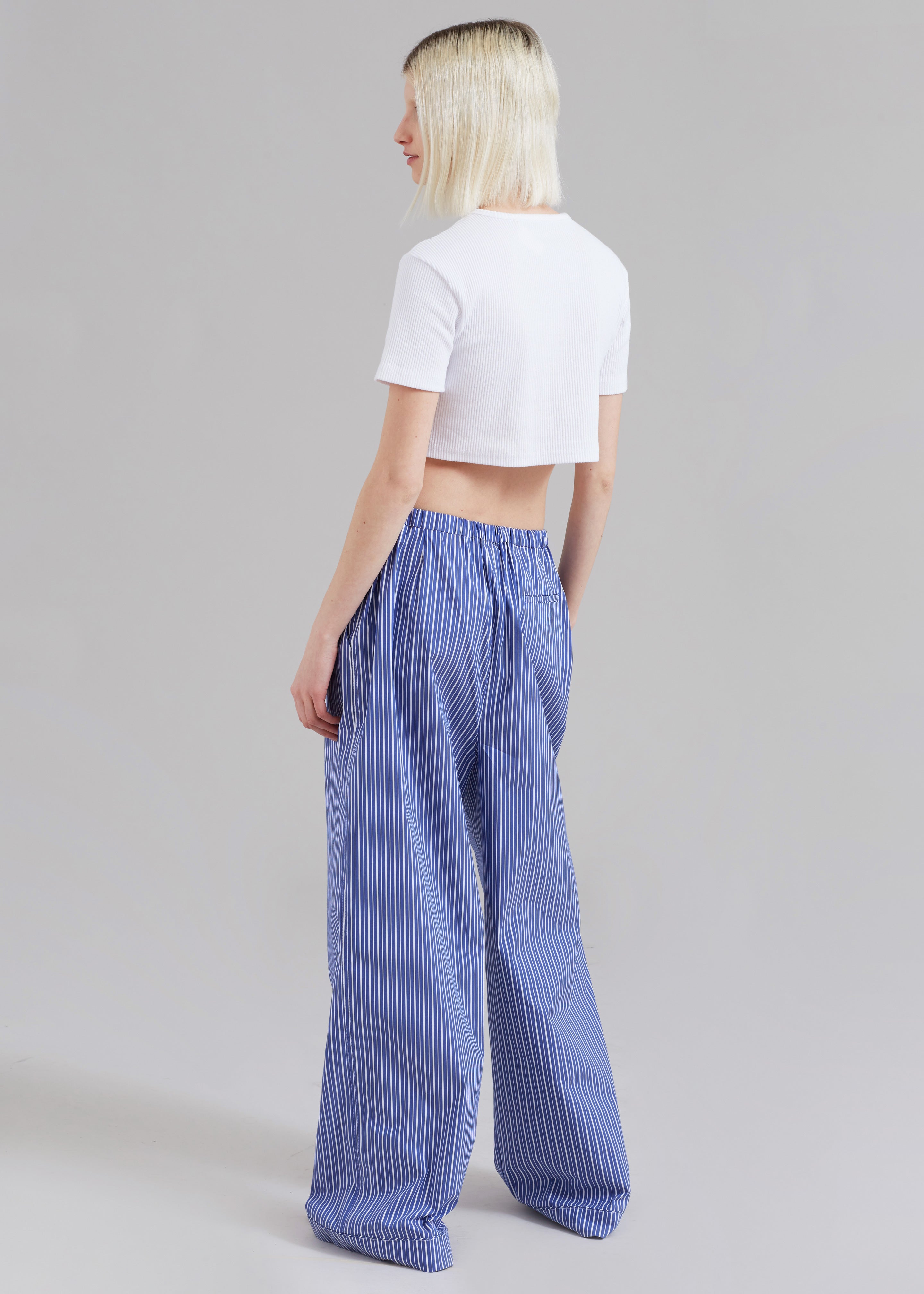 Mirca Elastic Pants - Blue Multi Stripe - 8
