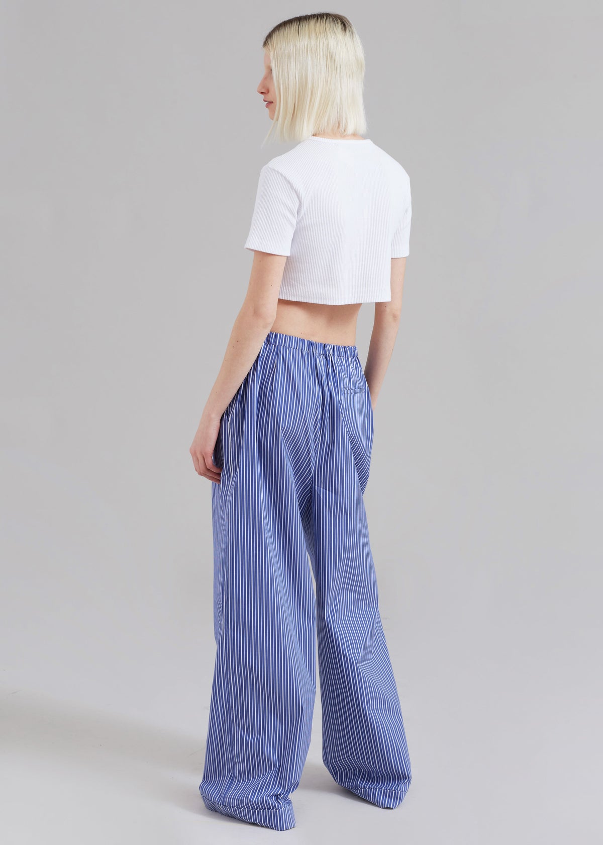 Mirca Elastic Pants - Blue Multi Stripe - 8