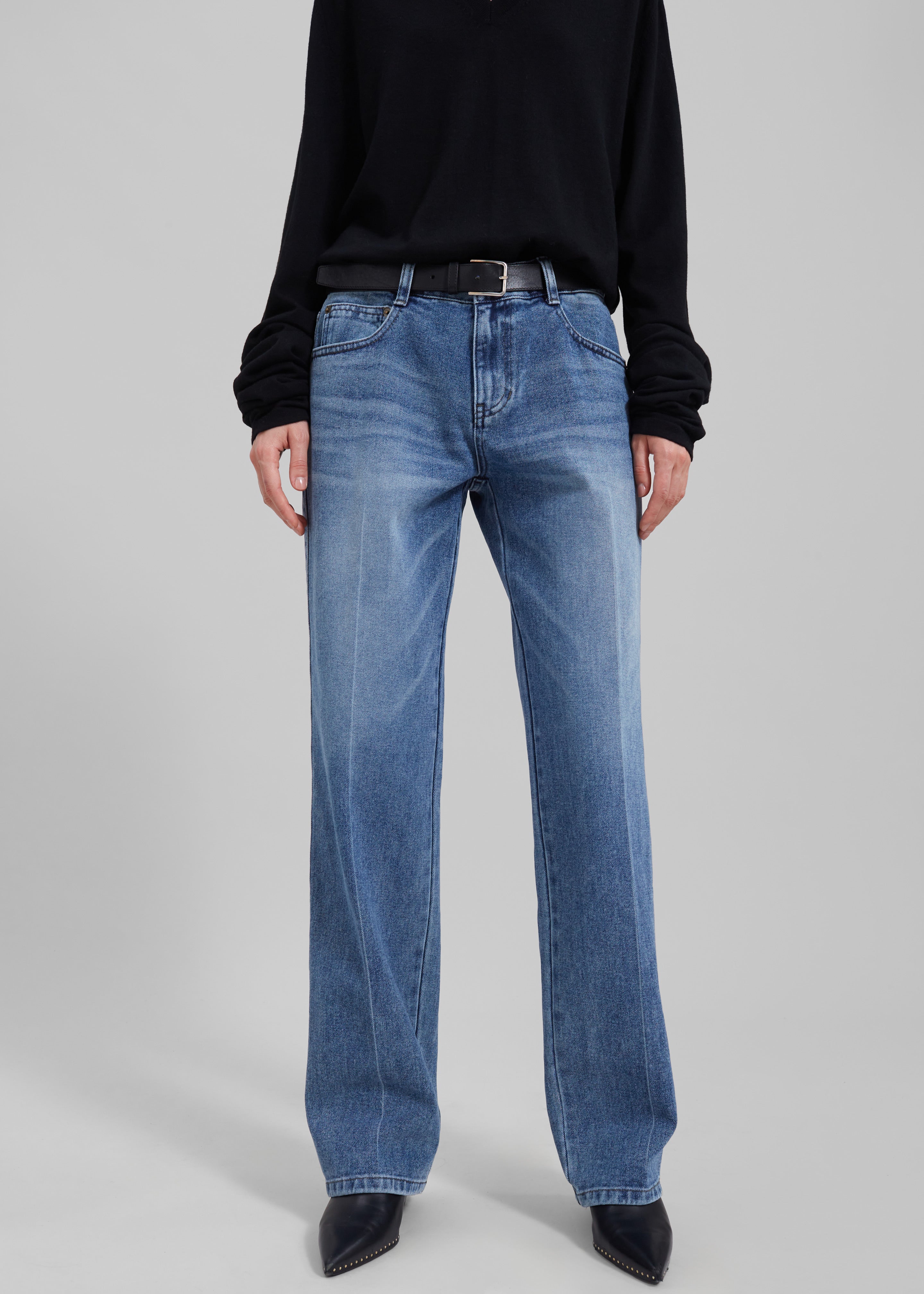 Montrose Straight Leg Jeans - Blue Wash - 5