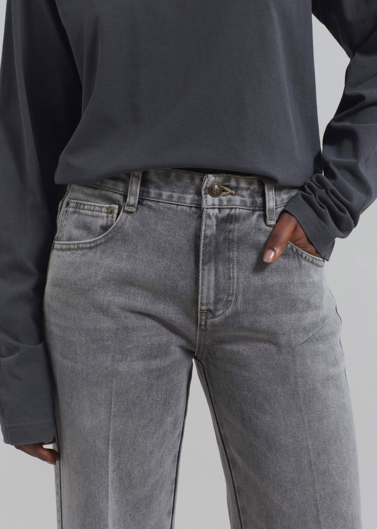Montrose Straight Leg Jeans - Grey Wash - 3