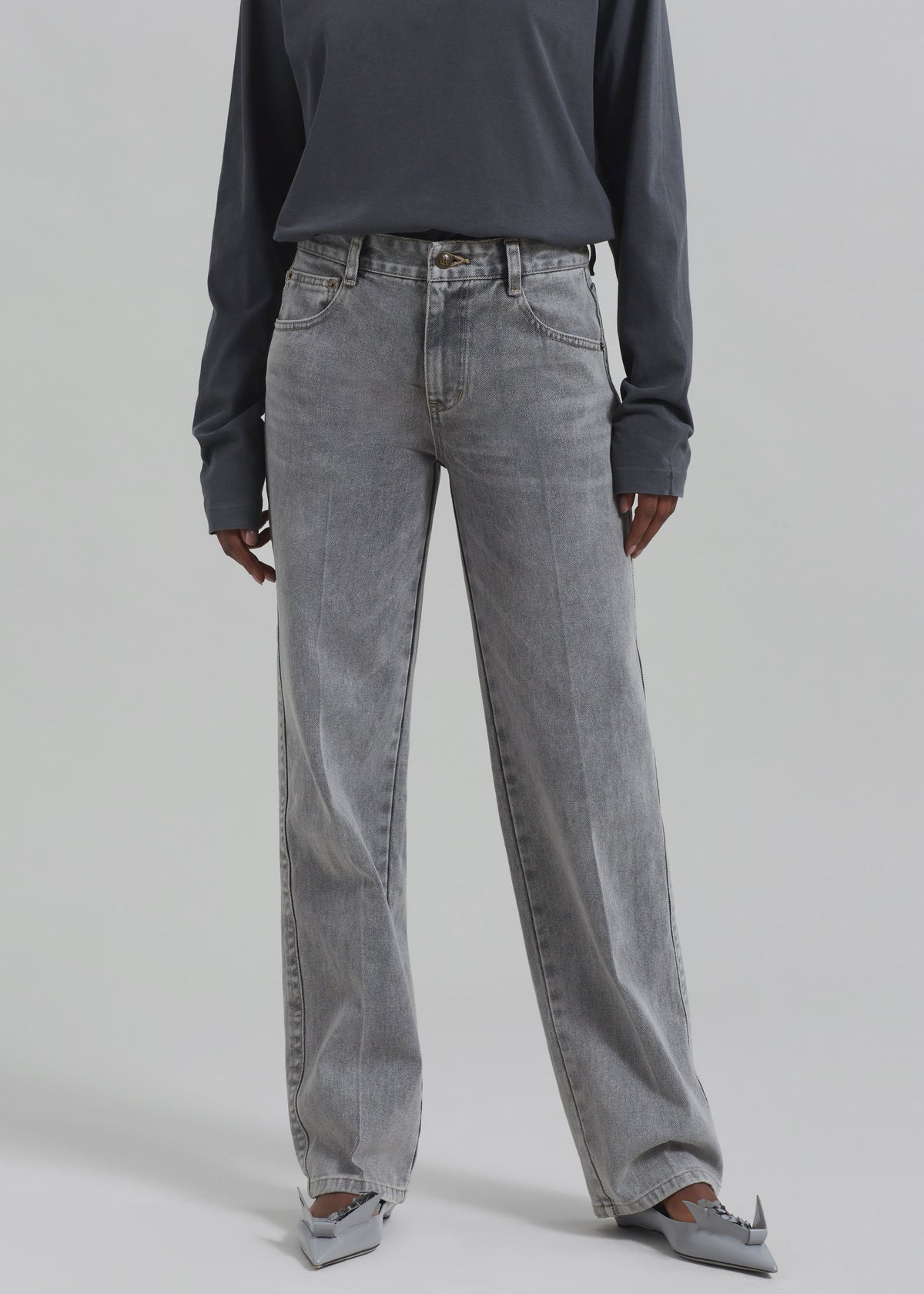 Montrose Straight Leg Jeans - Grey Wash - 2