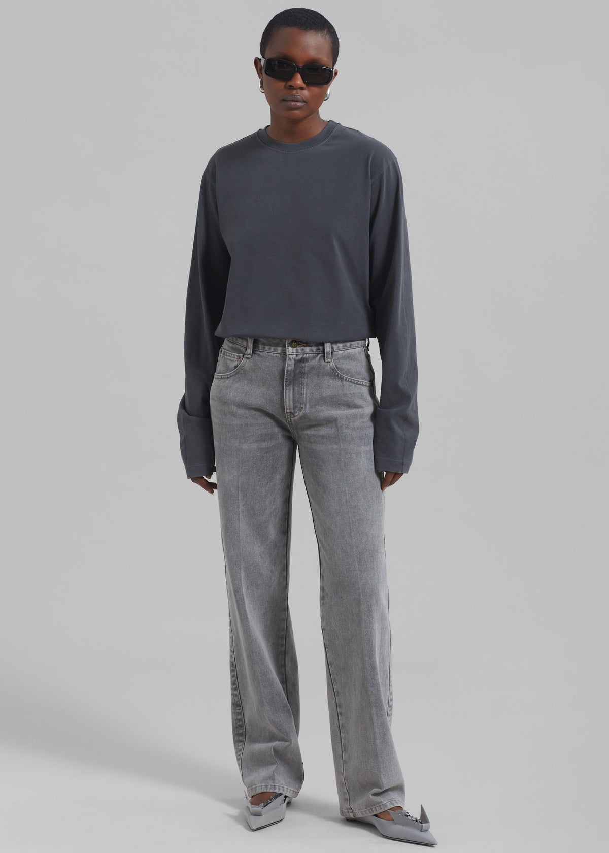 Montrose Straight Leg Jeans - Grey Wash - 4