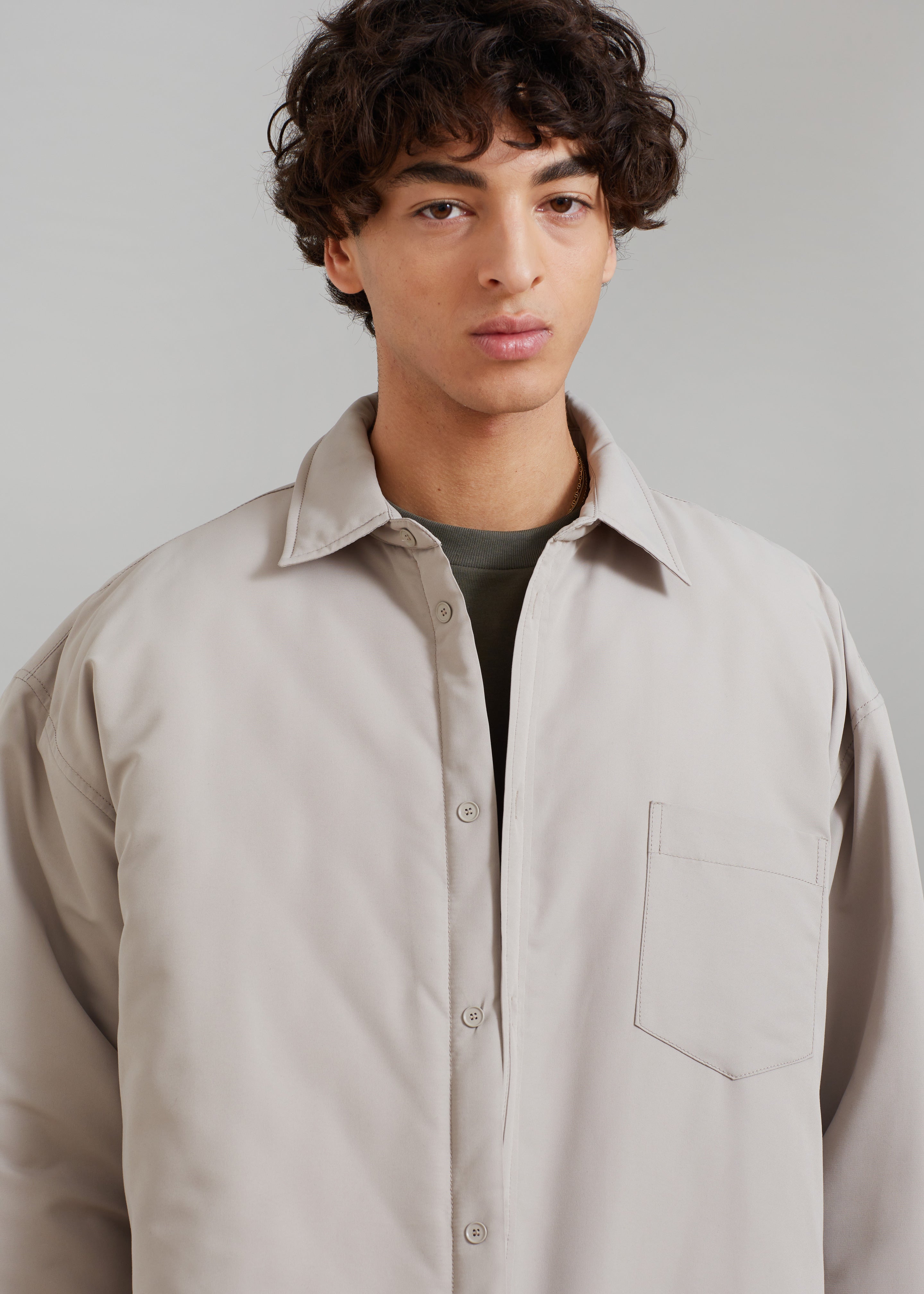 Dean Padded Shirt Jacket - Mastic - 9