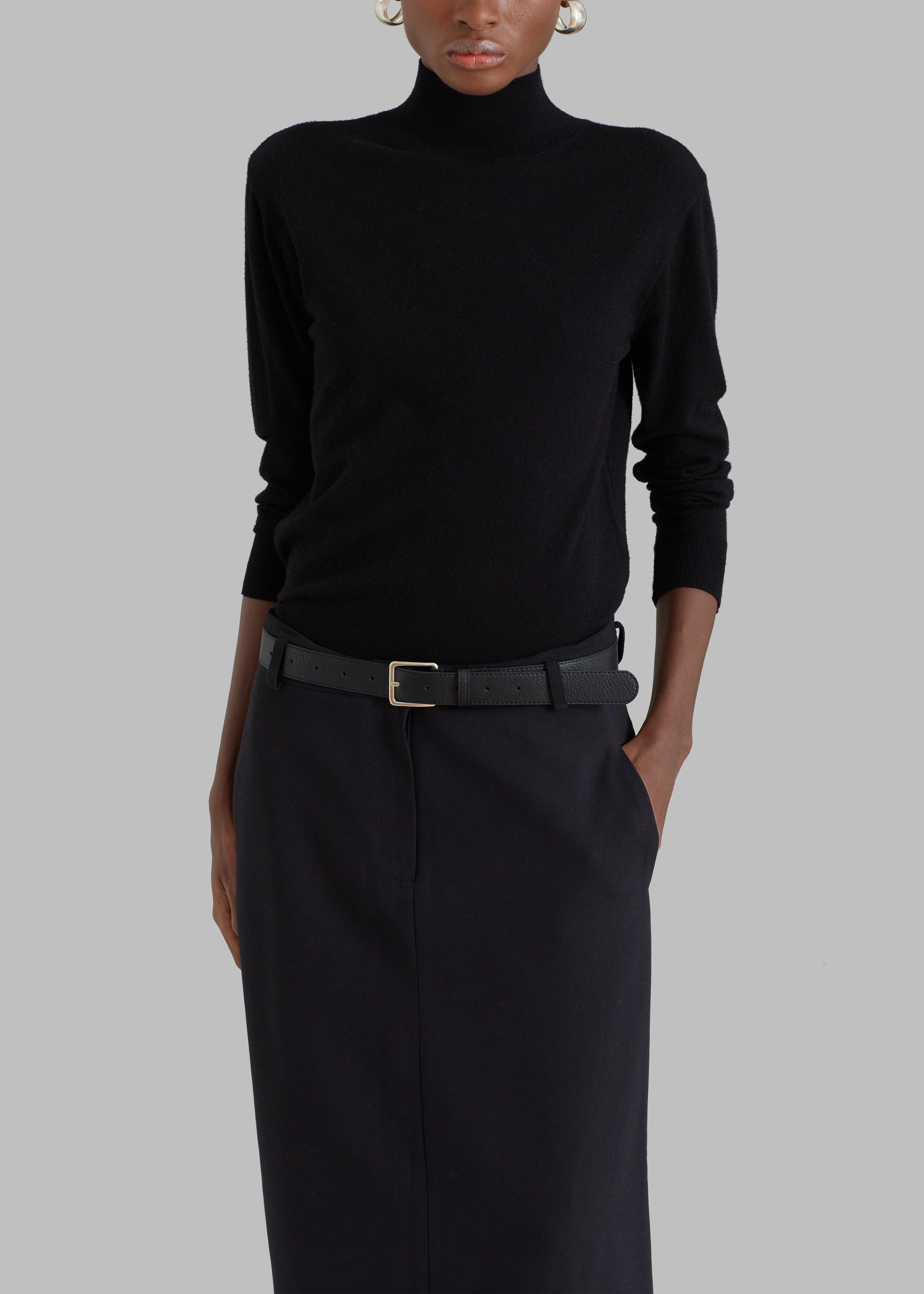 Malvo Long Pencil Skirt - Black - 3