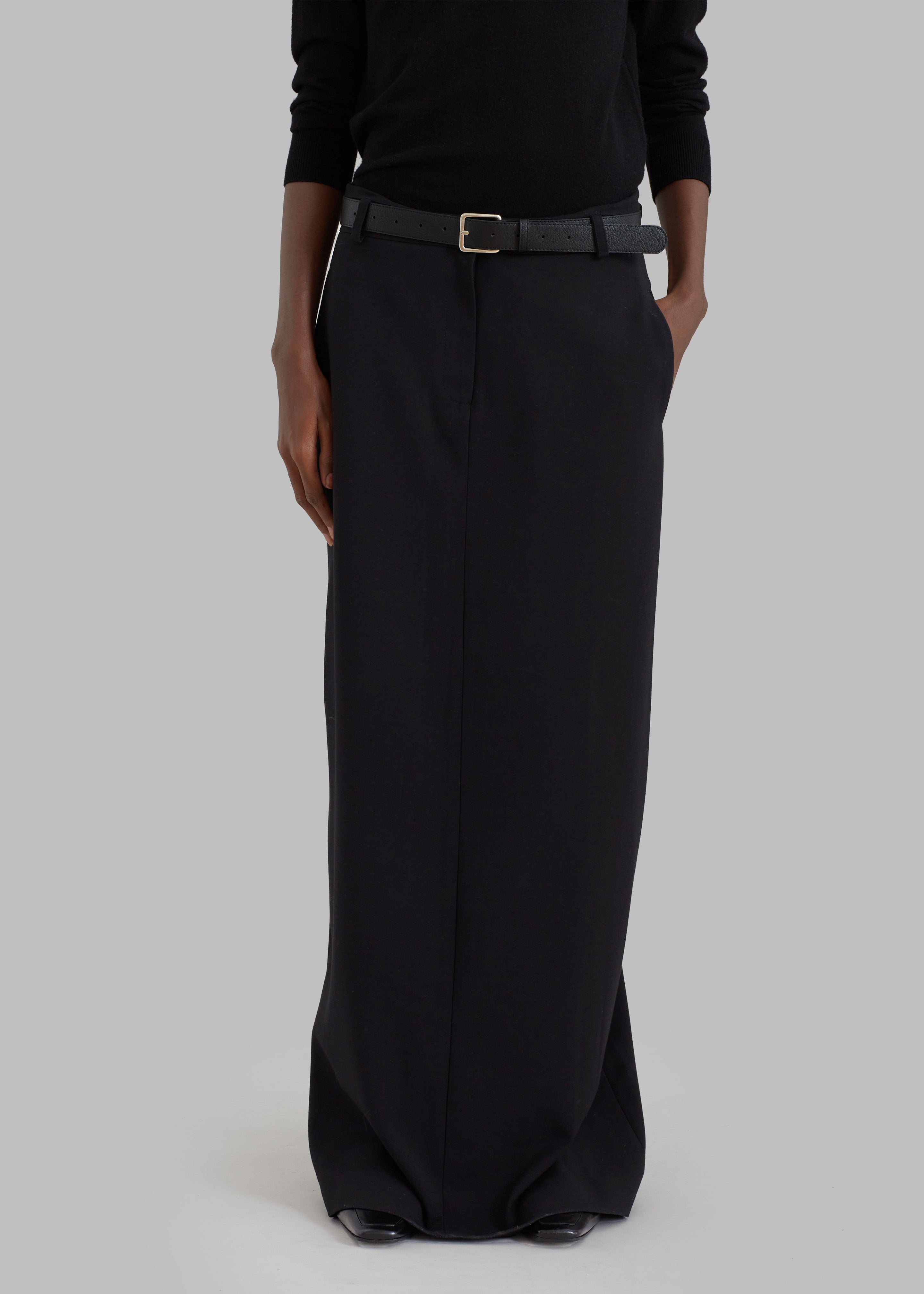 Malvo Long Pencil Skirt - Black - 2