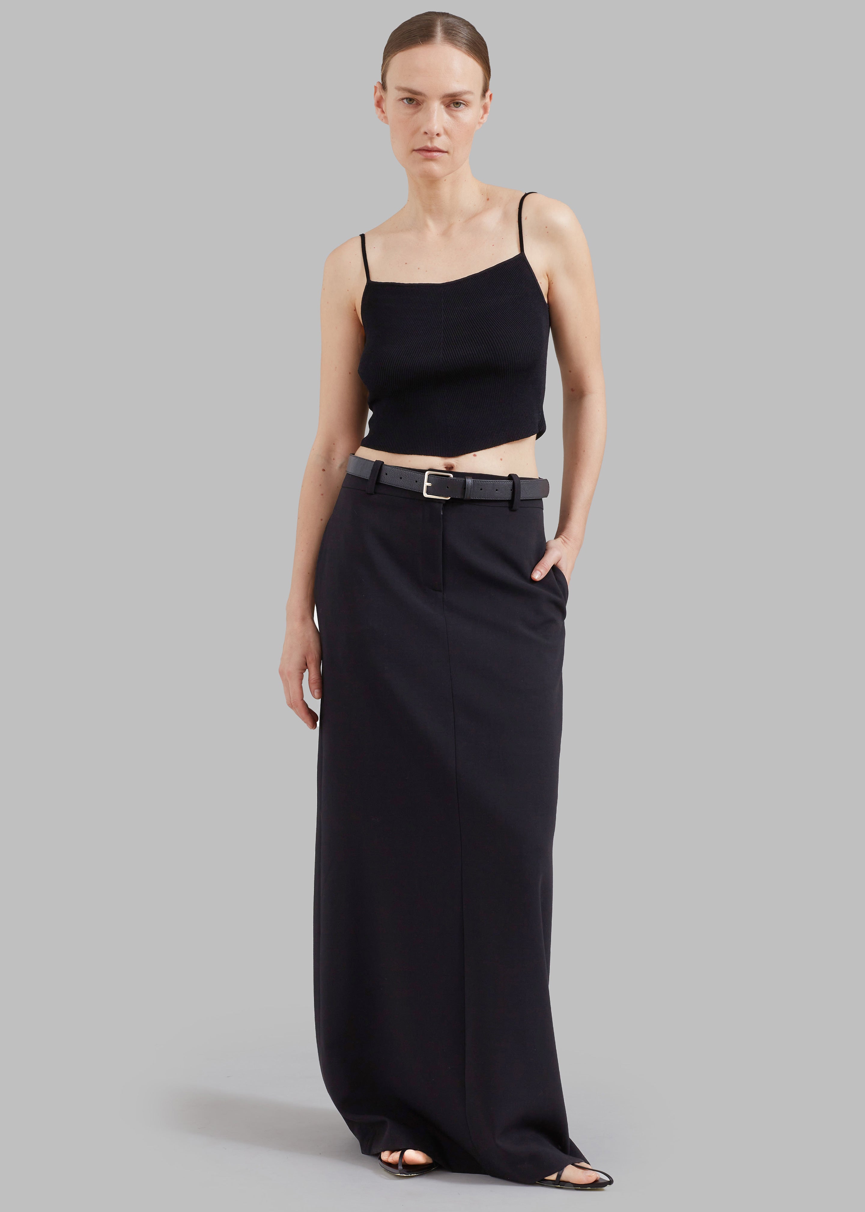 Malvo Long Pencil Skirt - Black - 5