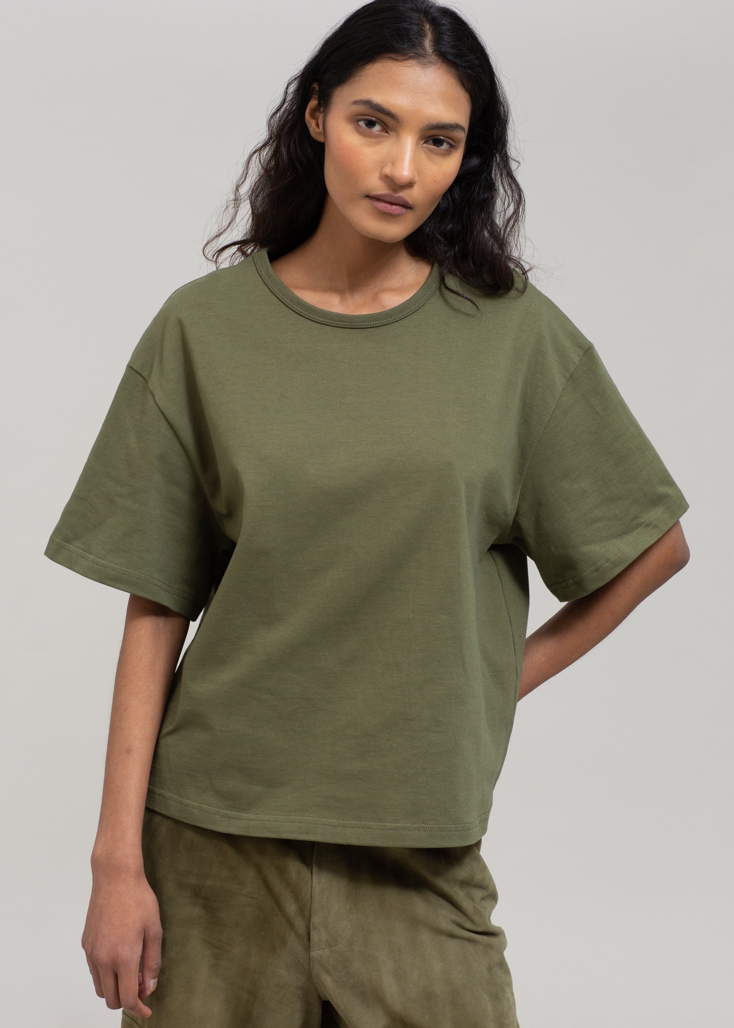 Matteau Circle Back Tee - Khaki - 3