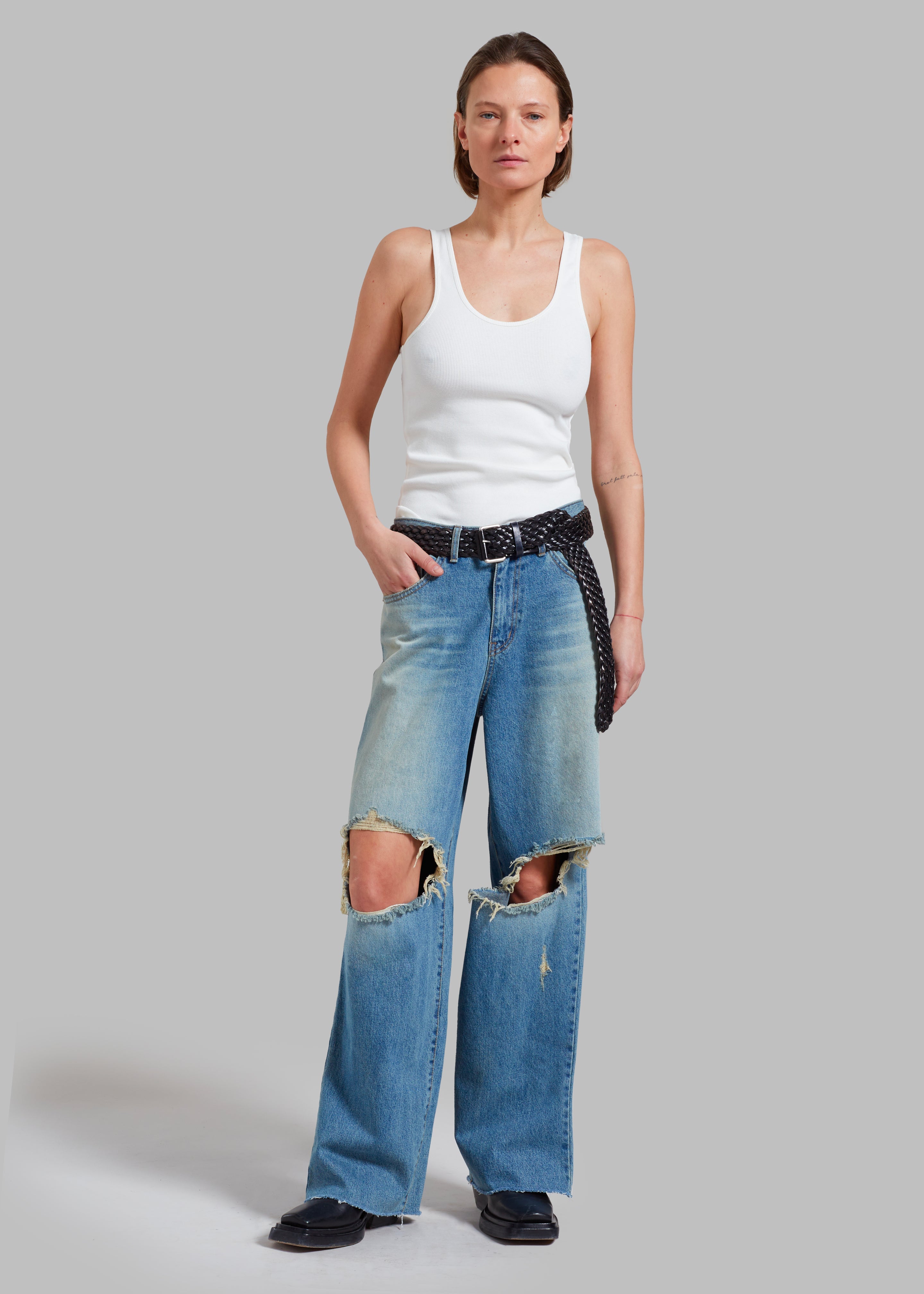Melbourne Ripped Jeans - Worn Wash - 7