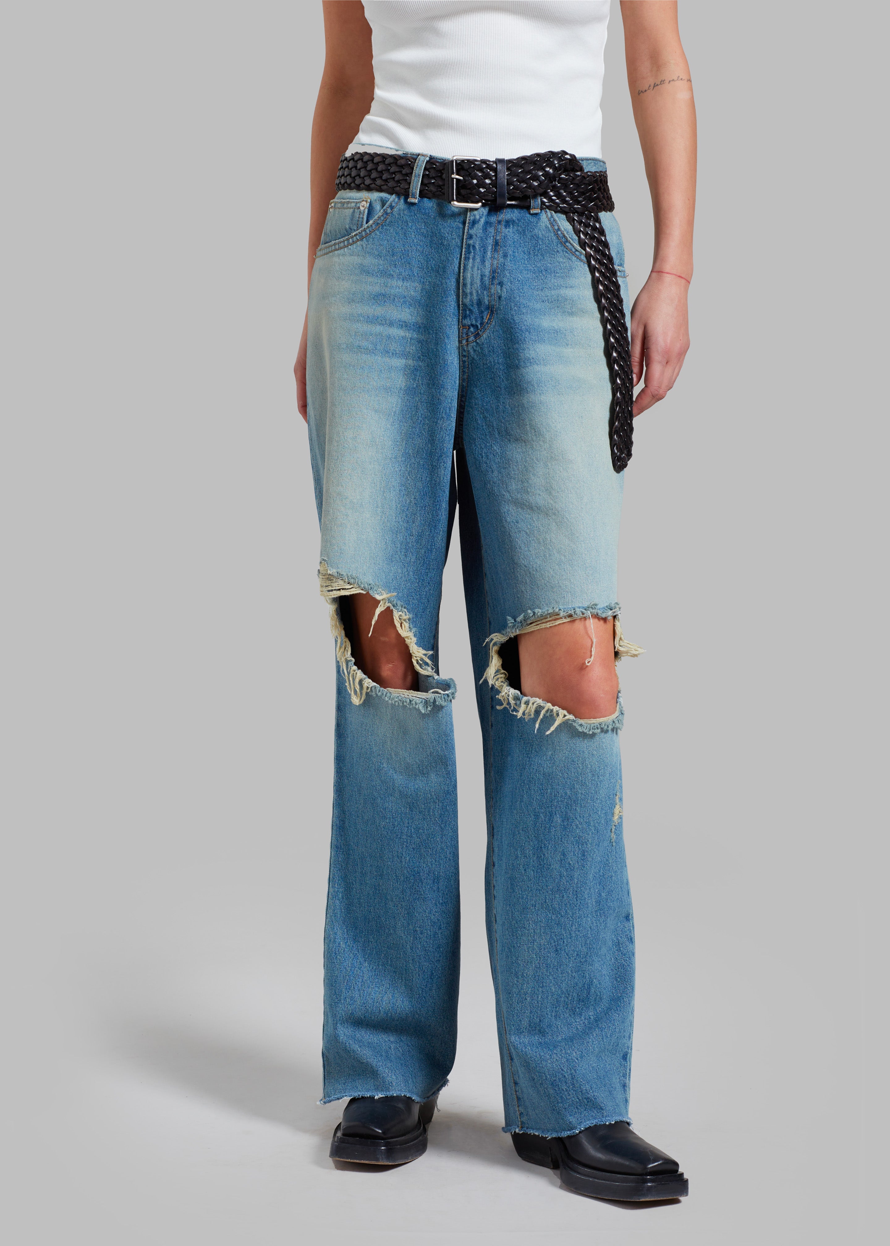 Melbourne Ripped Jeans - Worn Wash - 6