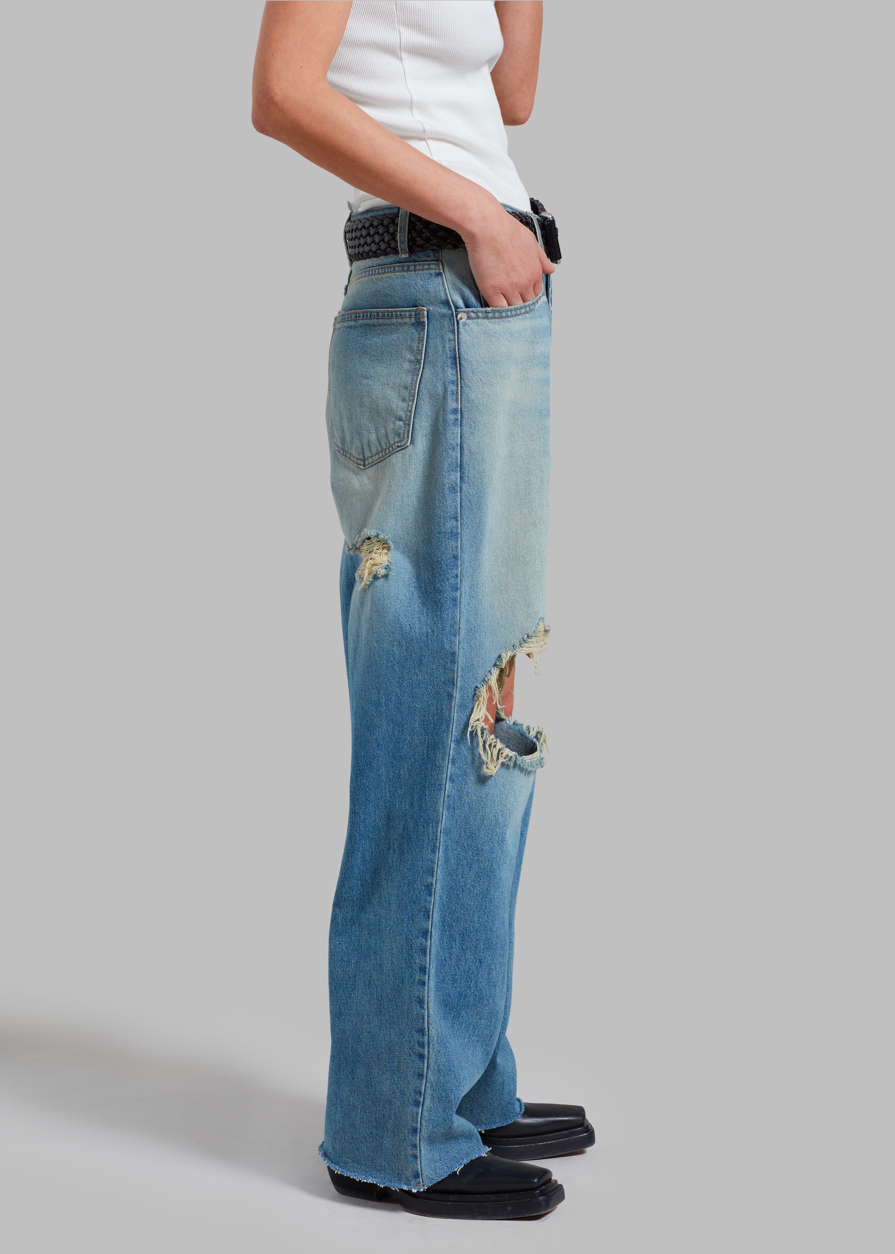 Melbourne Ripped Jeans - Worn Wash - 8