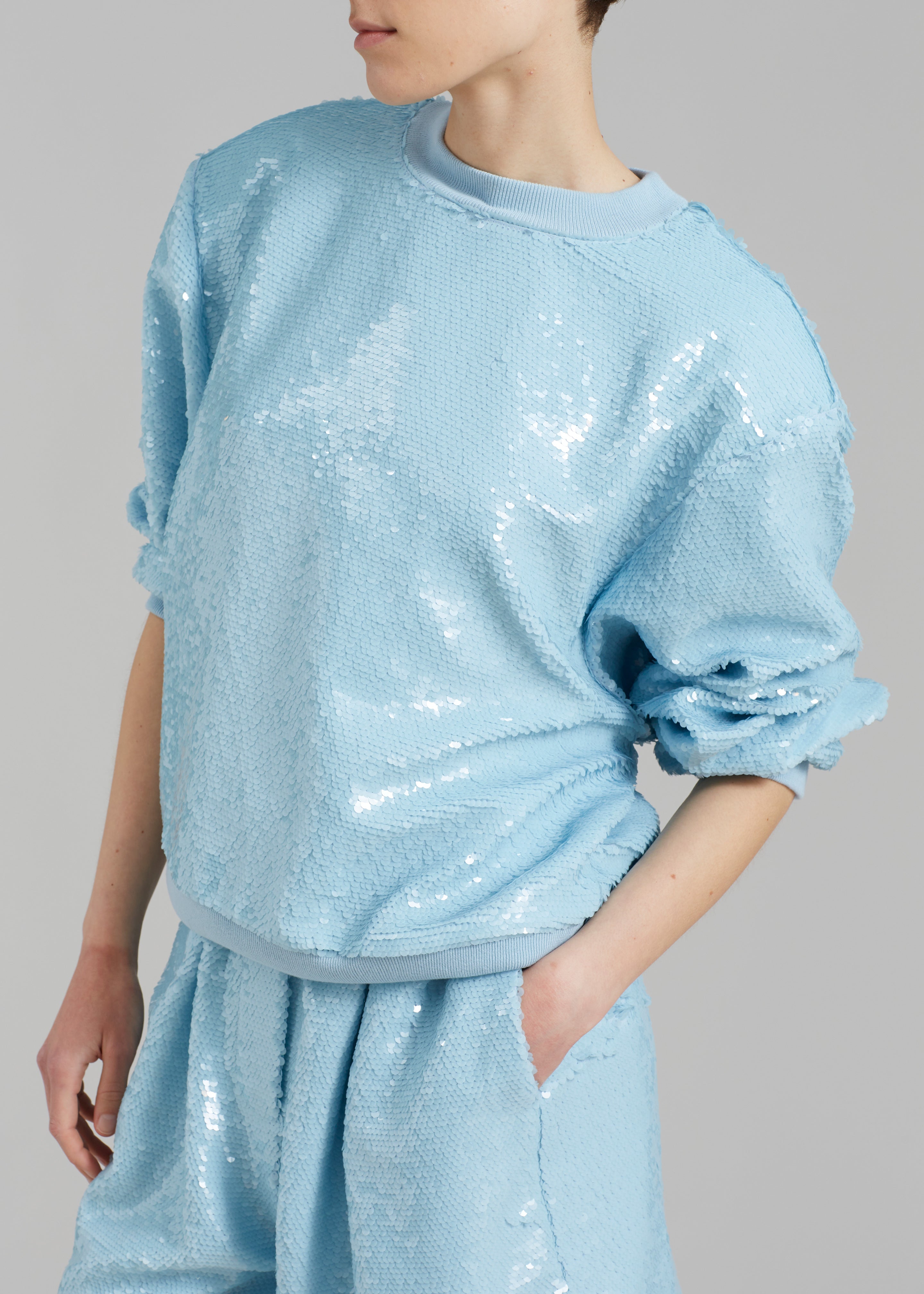 Metz Sequins Sweatshirt - Sky - 5