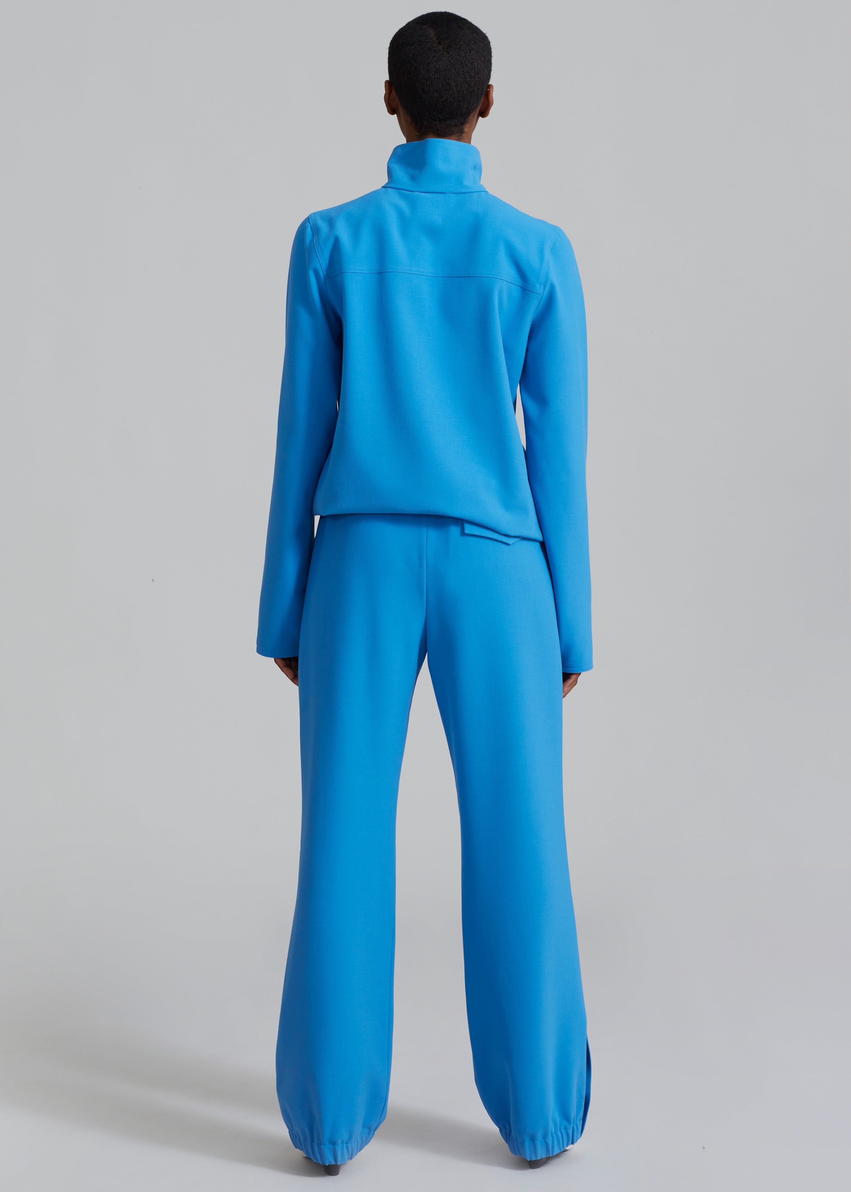Nanushka Vivia Funnel Neck Top - Electric Blue - 9
