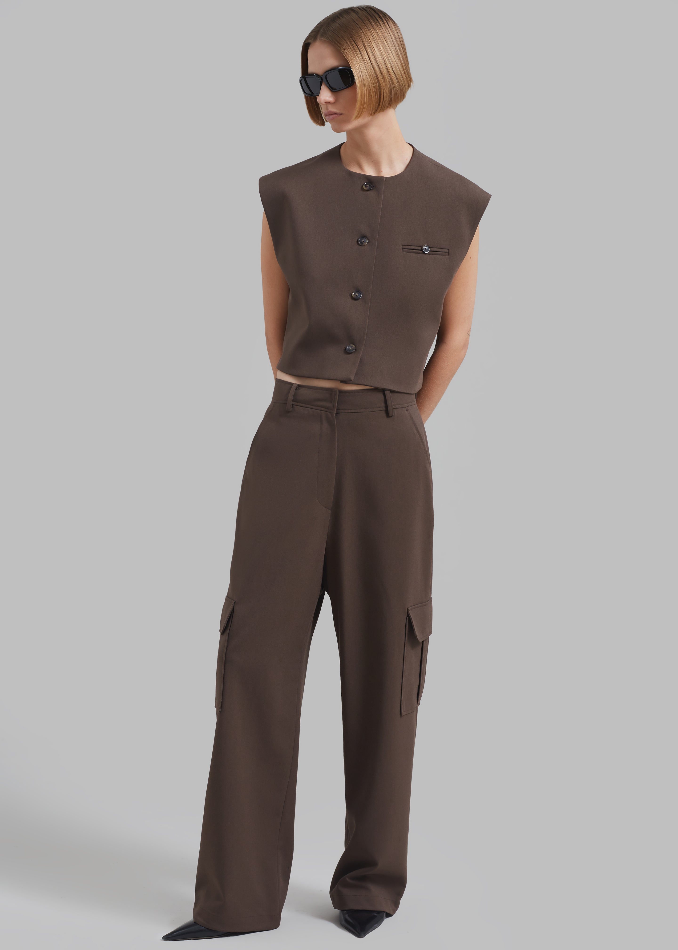 Narci Cargo Pants - Brown - 4