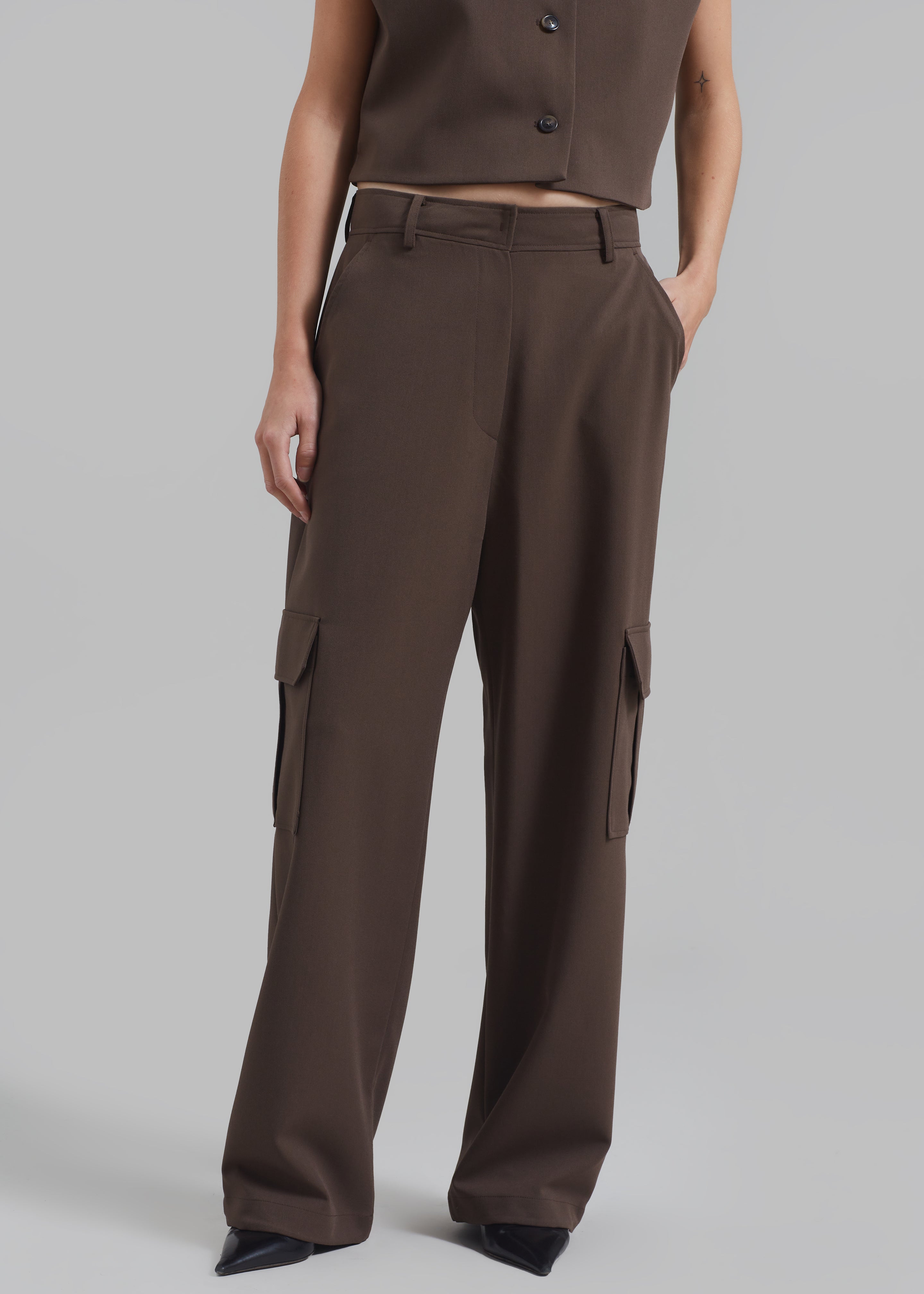 Narci Cargo Pants - Brown - 5