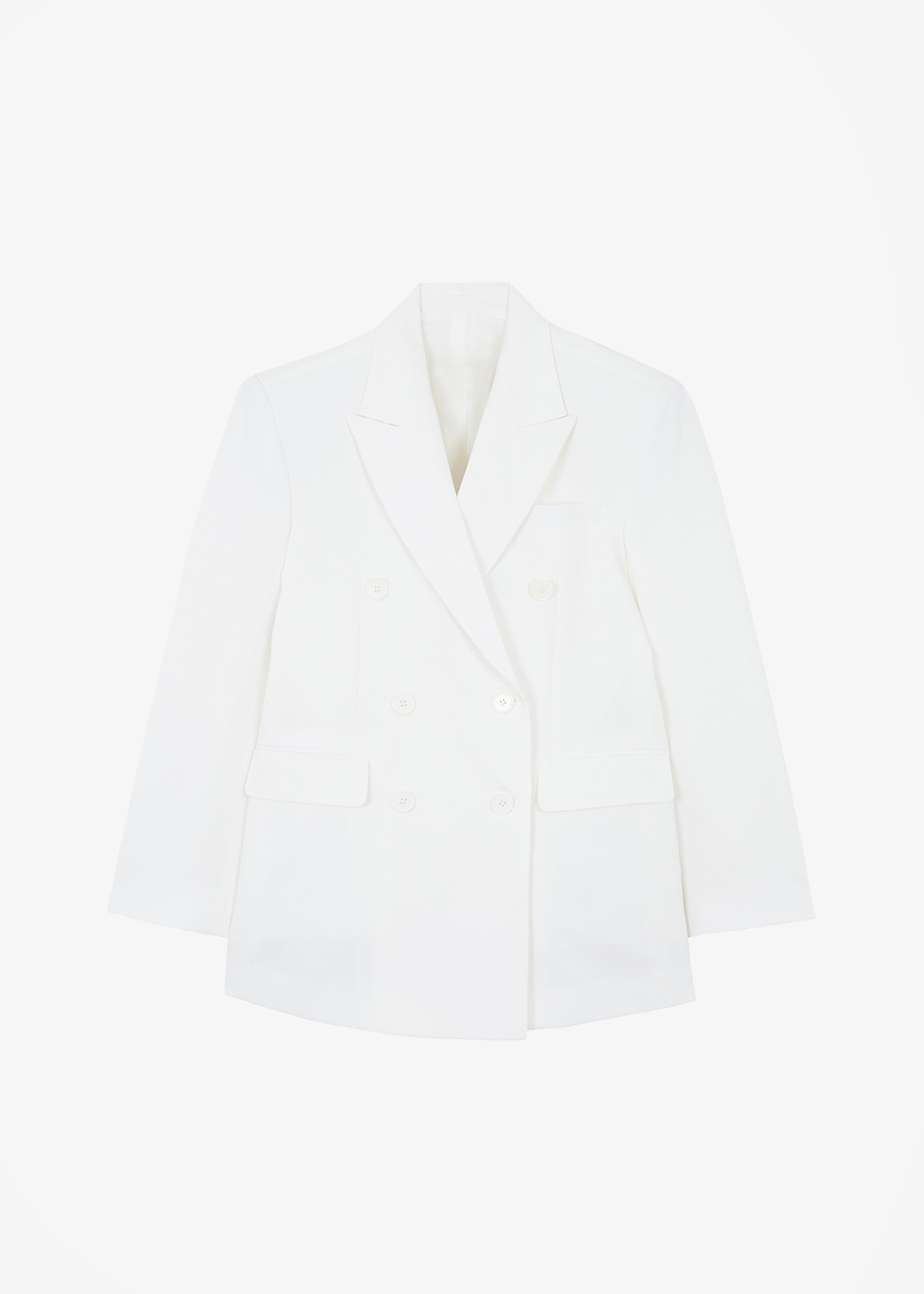 Nessi Double Breasted Blazer - White - 11