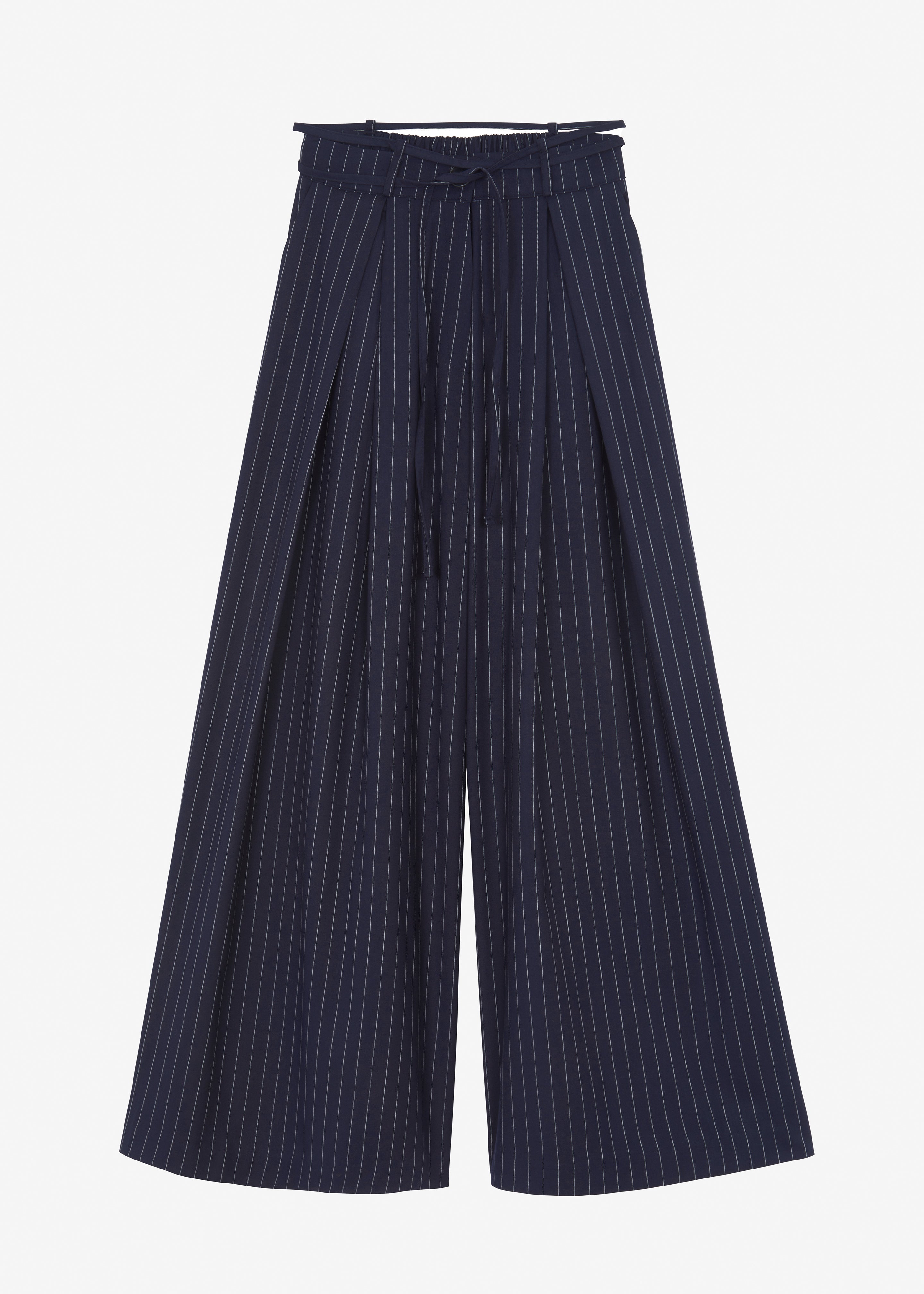 Noor Wide Pants - Navy Pinstripe - 10