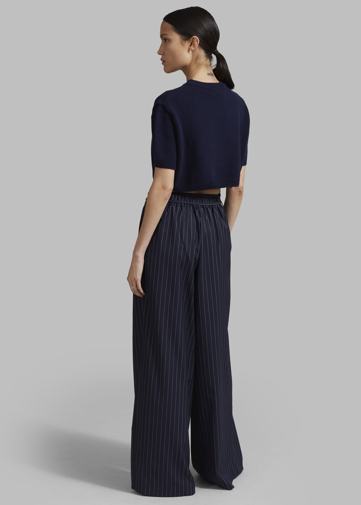 Noor Wide Pants - Navy Pinstripe - 9